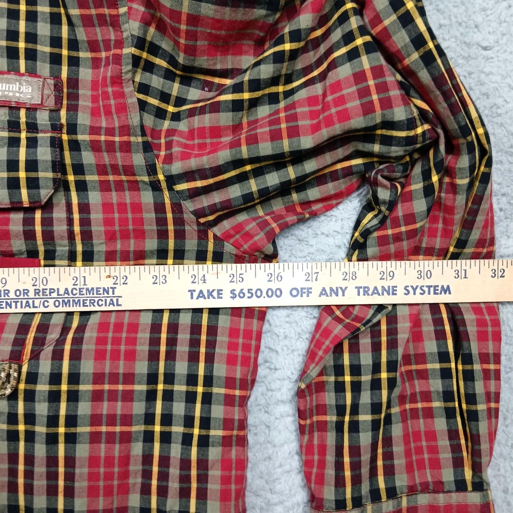 Vintage Columbia PHG Shirt Mens Large Red Plaid Long Sleeve Button-Up Performance Hunting Gear Size US L / EU 52-54 / 3 - 6 Thumbnail