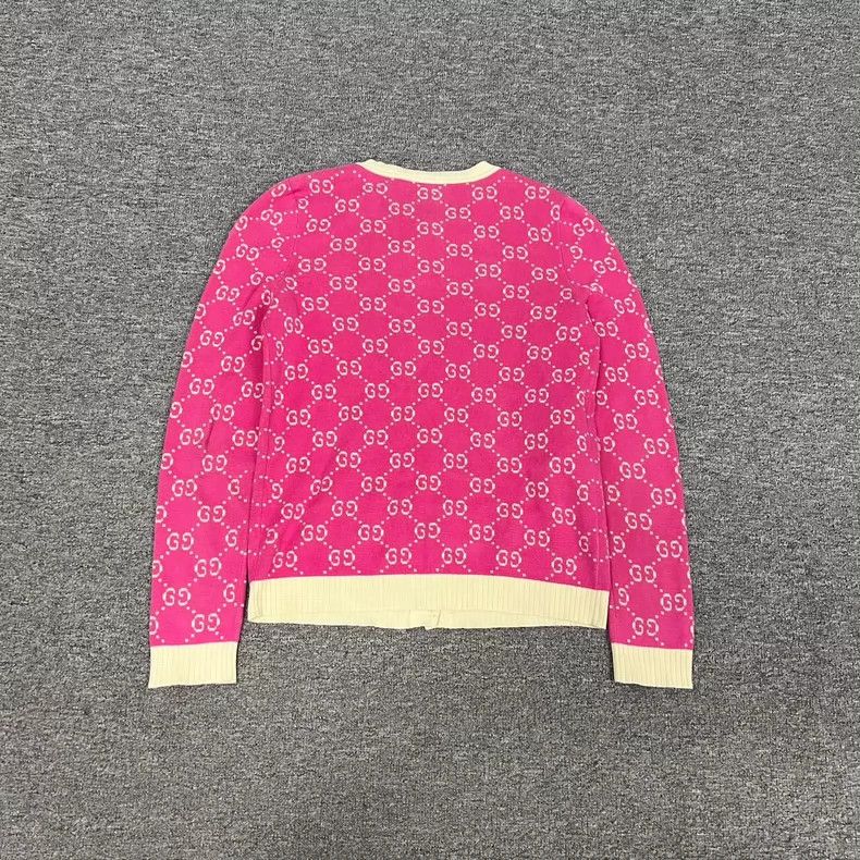 Gucci Gucci Double G full print pink cardigan jacket 2502-Nextarr Size US XS / EU 42 / 0 - 2 Thumbnail