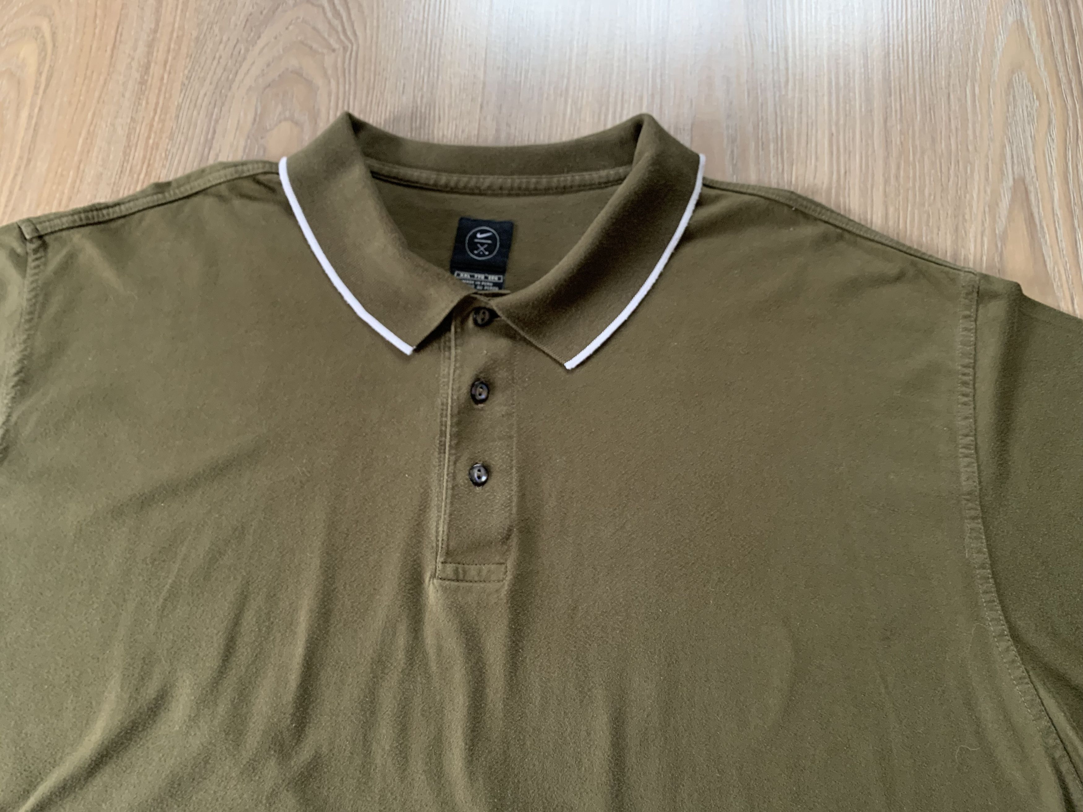 Nike Nike Vintage Khaki Cotton Polo T Shirt Size US XXL / EU 58 / 5 - 4 Thumbnail