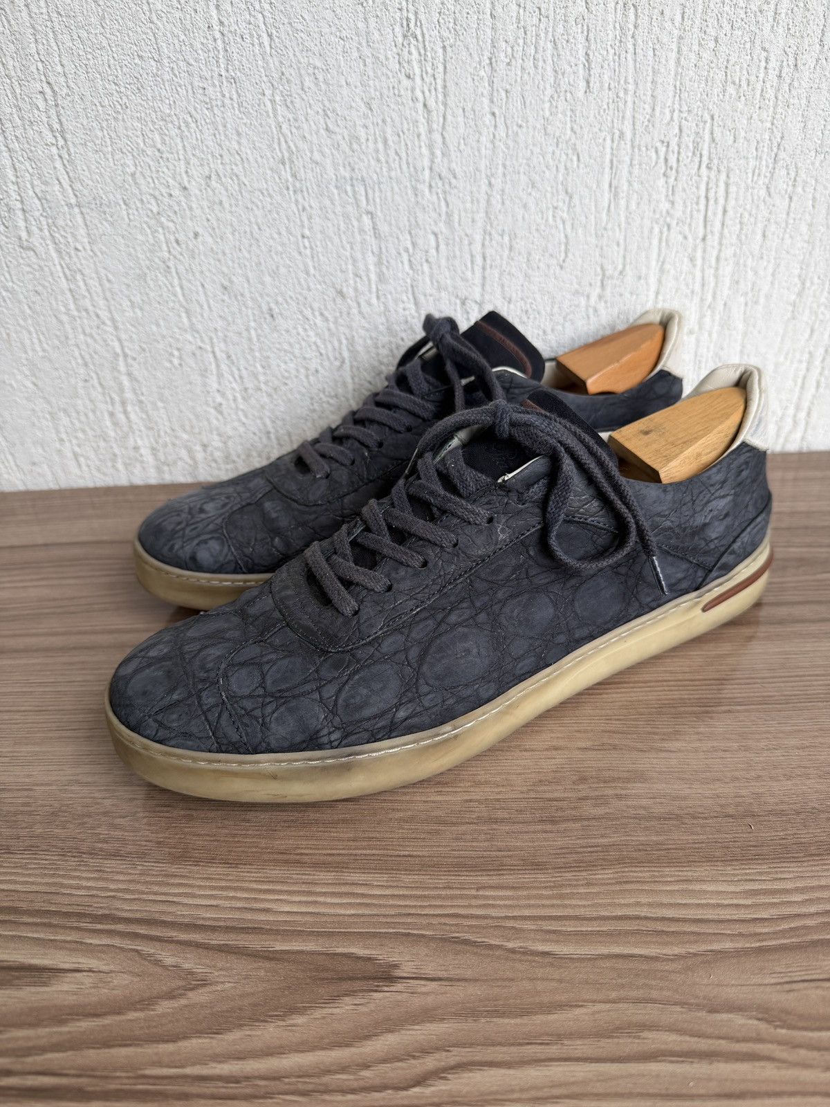 Loro Piana Crocodile embossed 70's walk sneaker Size US 9 / EU 42 - 1 Thumbnail