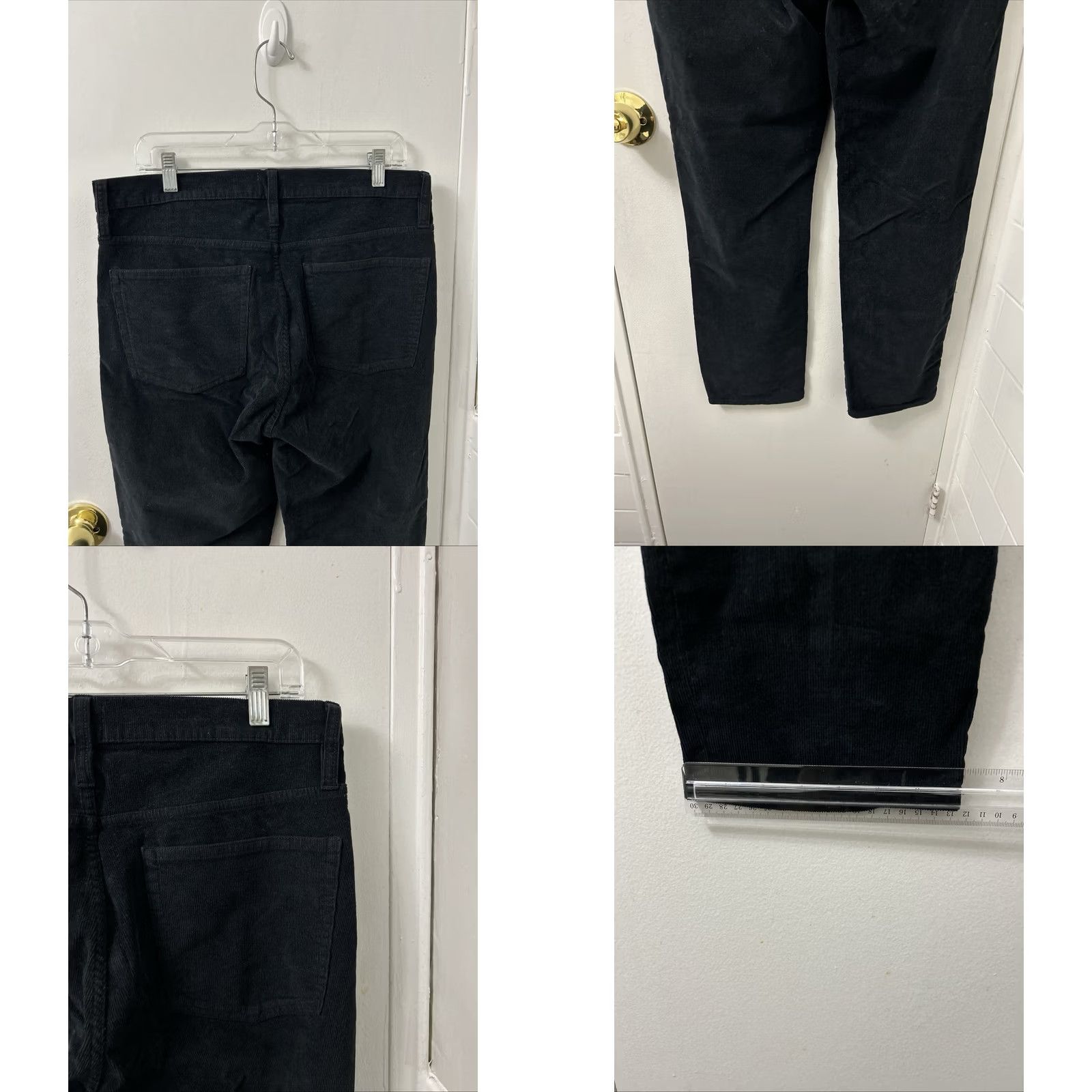 Vintage VINTAGE J Crew Slim Straight Corduroy Pants Womens 31x28 Black NWT 18 MSRP Size 24" / US 00 / IT 34 - 8 Thumbnail