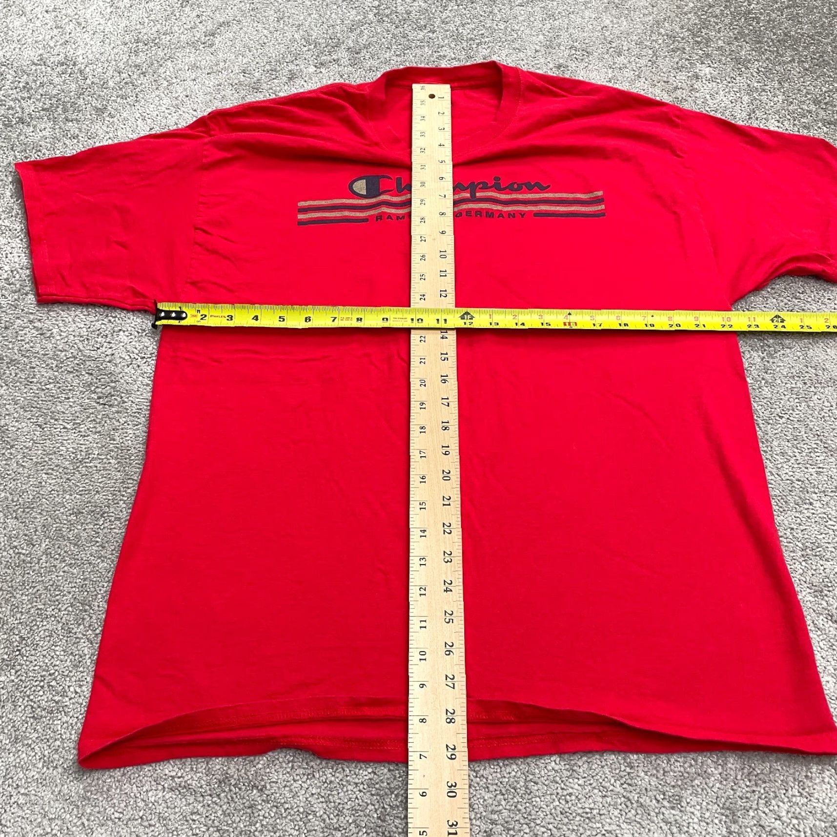 Champion Champion Athletic Wear Graphic T-Shirt Mens XL Red Cotton Short Sleeve Crew Tee Size US XL / EU 56 / 4 - 6 Thumbnail