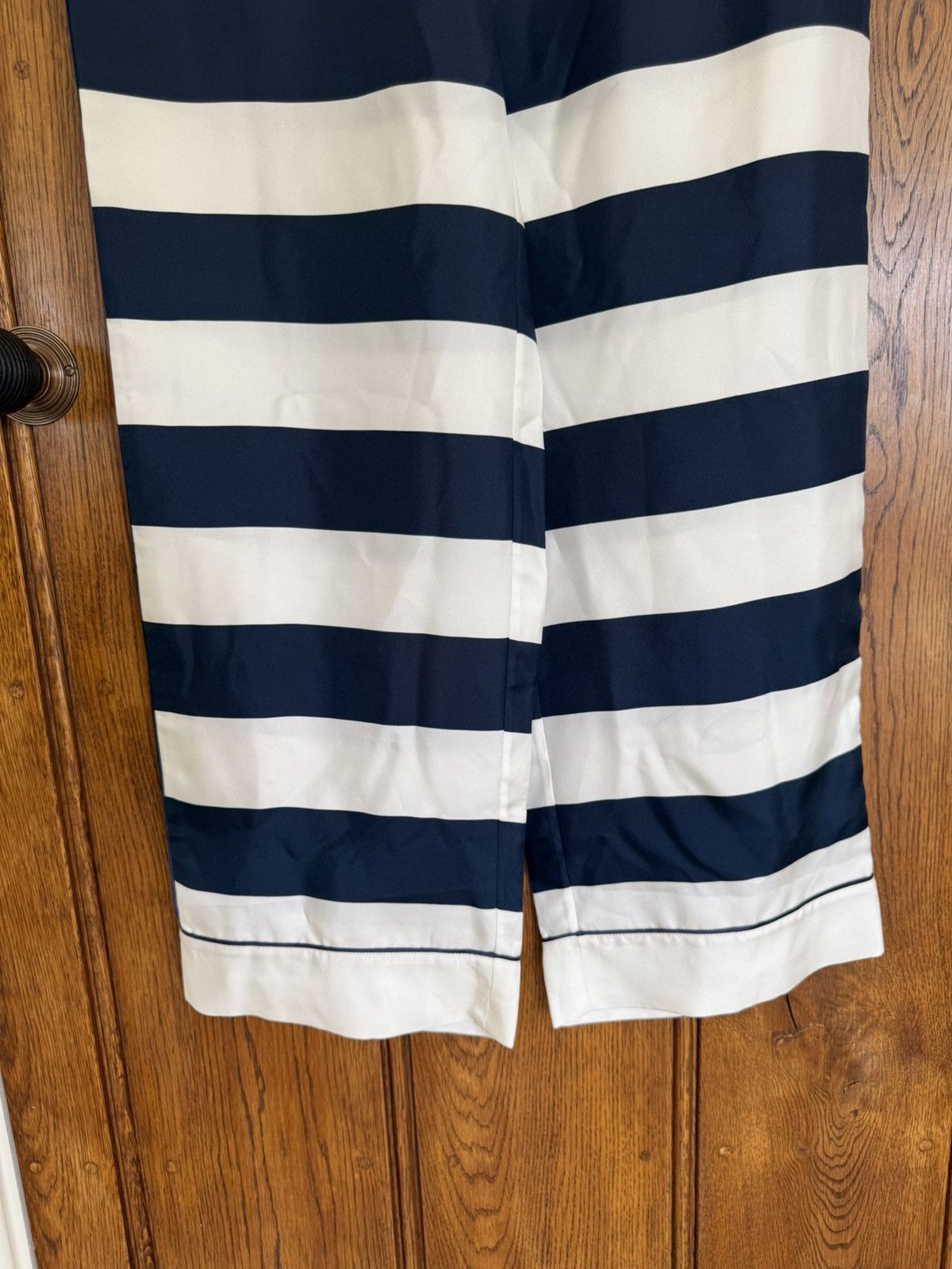 Dolce & Gabbana Dloce & Gabbana silk stripe sailor pants blue white 😍😍😍 Size US 30 / EU 46 - 14 Thumbnail