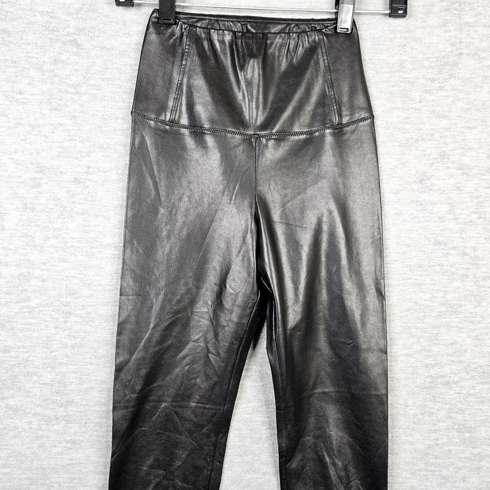 Vintage Wilfred Free Women’s Black Faux Leather Casual Skinny Legging Size XXS Women Styles Skinny Solid Black 2XS Adult Regular Mens Womens Girls Size 24" / US 00 / IT 34 - 2 Thumbnail