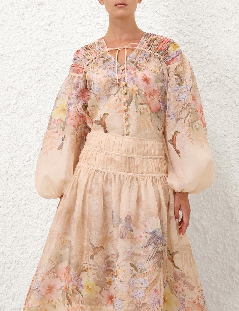 oc11z0226 Illuminate Drawn Blouse In Multicolor