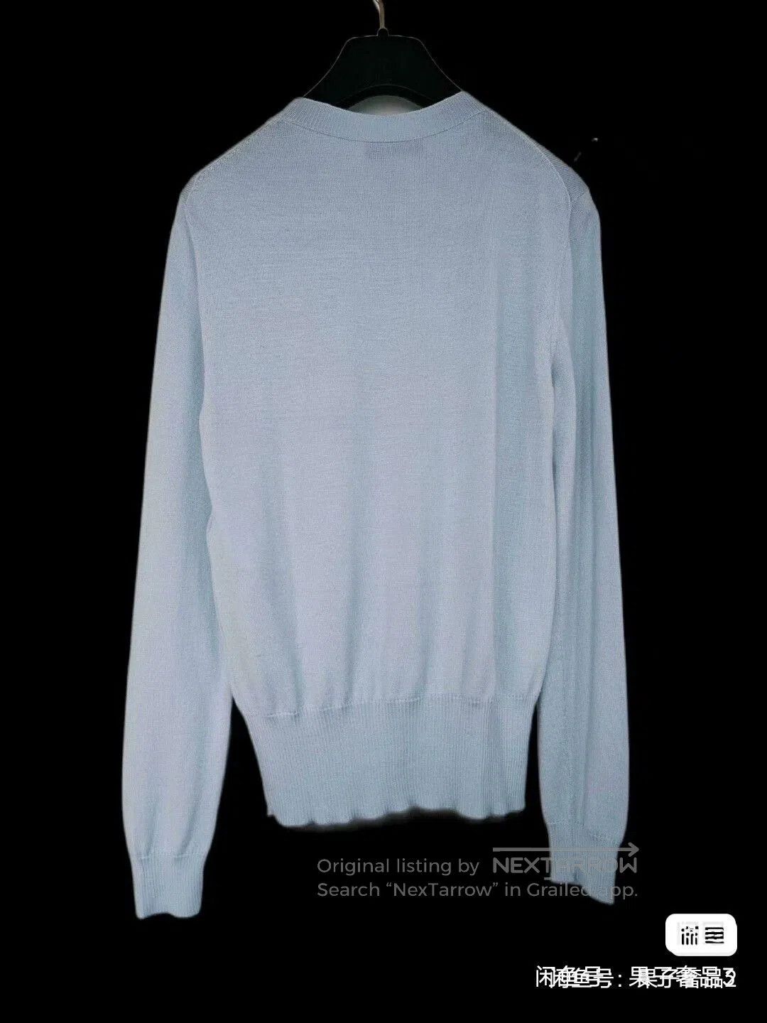 Dior Dior Blue Knit Sweater with Patch Design. Size US M / EU 48-50 / 2 - 2 Thumbnail