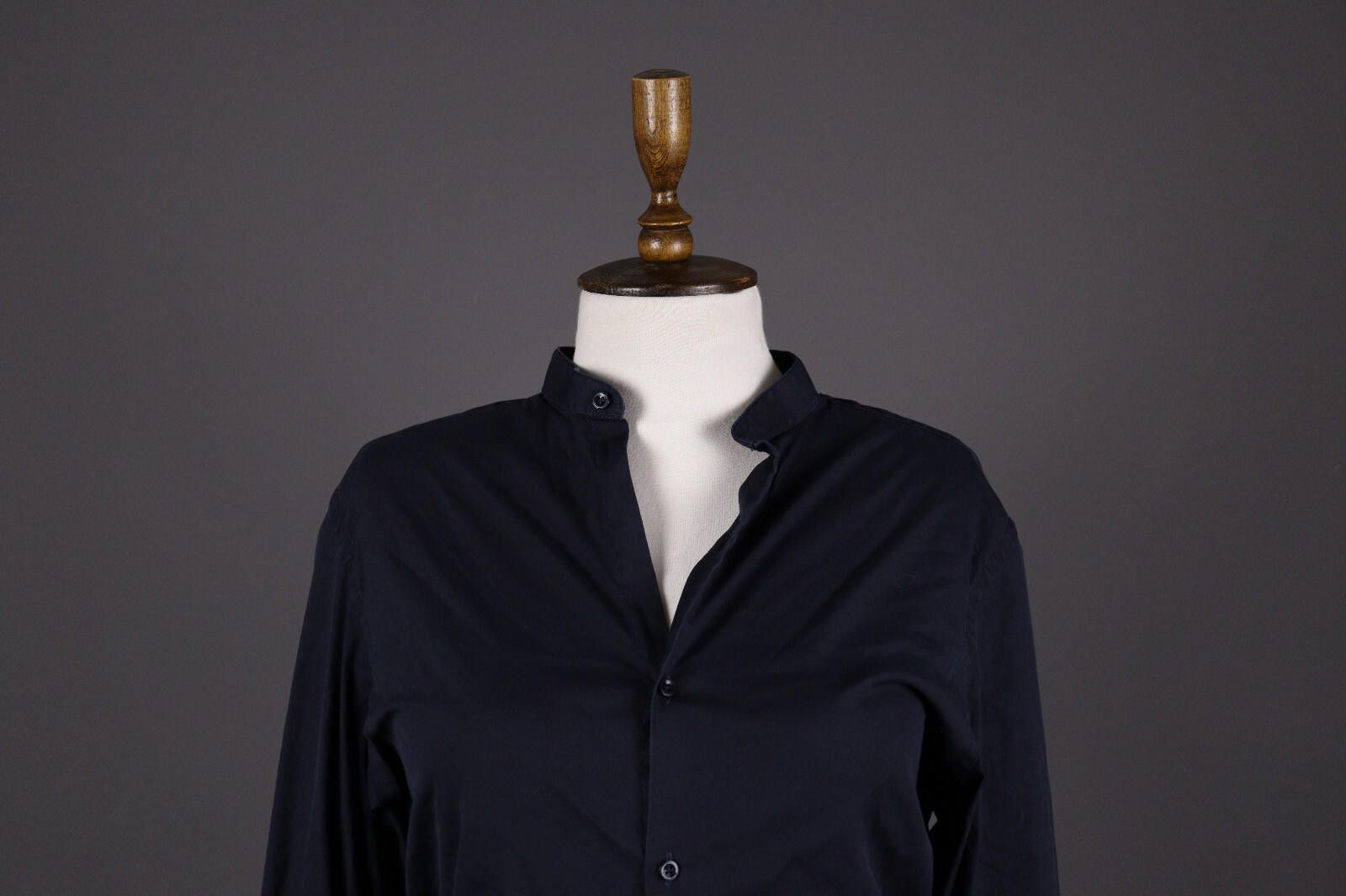 The Kooples The Kooples Fitted Navy Black Long Sleeve Blouse Shirt Size M / US 6-8 / IT 42-44 - 2 Thumbnail