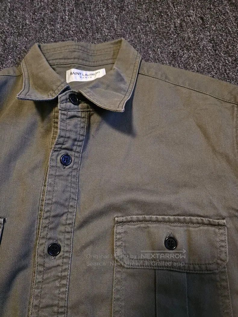 Saint Laurent Paris Saint Laurent Long Sleeve Button Up Shirt. Size US XL / EU 56 / 4 - 2 Thumbnail