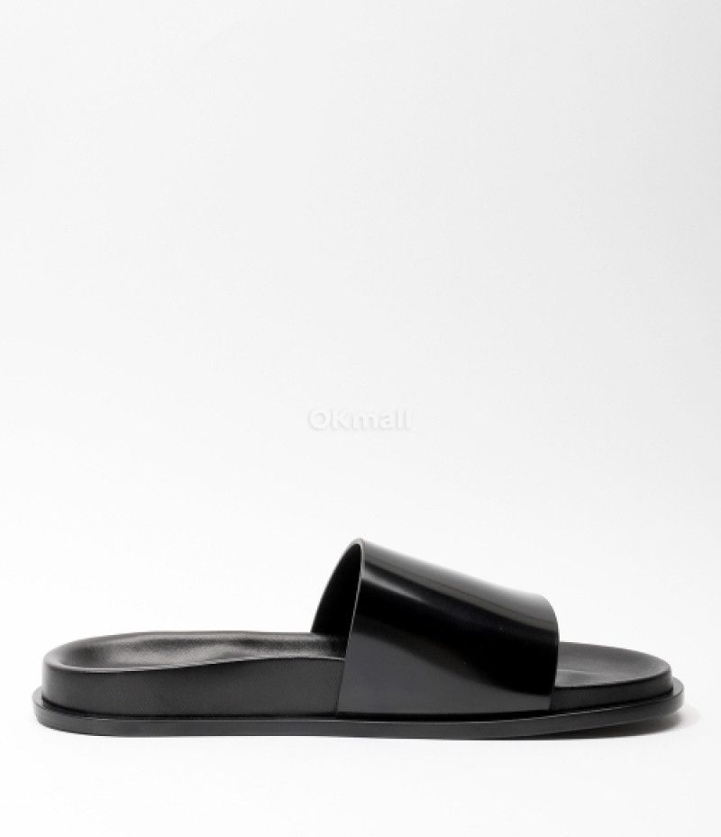 Saint Laurent Paris o1s1wg110426 818110 Nichols Slides Slippers Glazed Leather Size US 10 / EU 43 - 3 Thumbnail