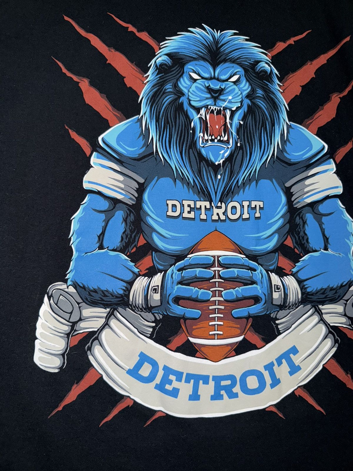 NFL Vintage Detroit Lions NFL Game Garment big lion t-shirt 2XL Size US XXL / EU 58 / 5 - 3 Thumbnail