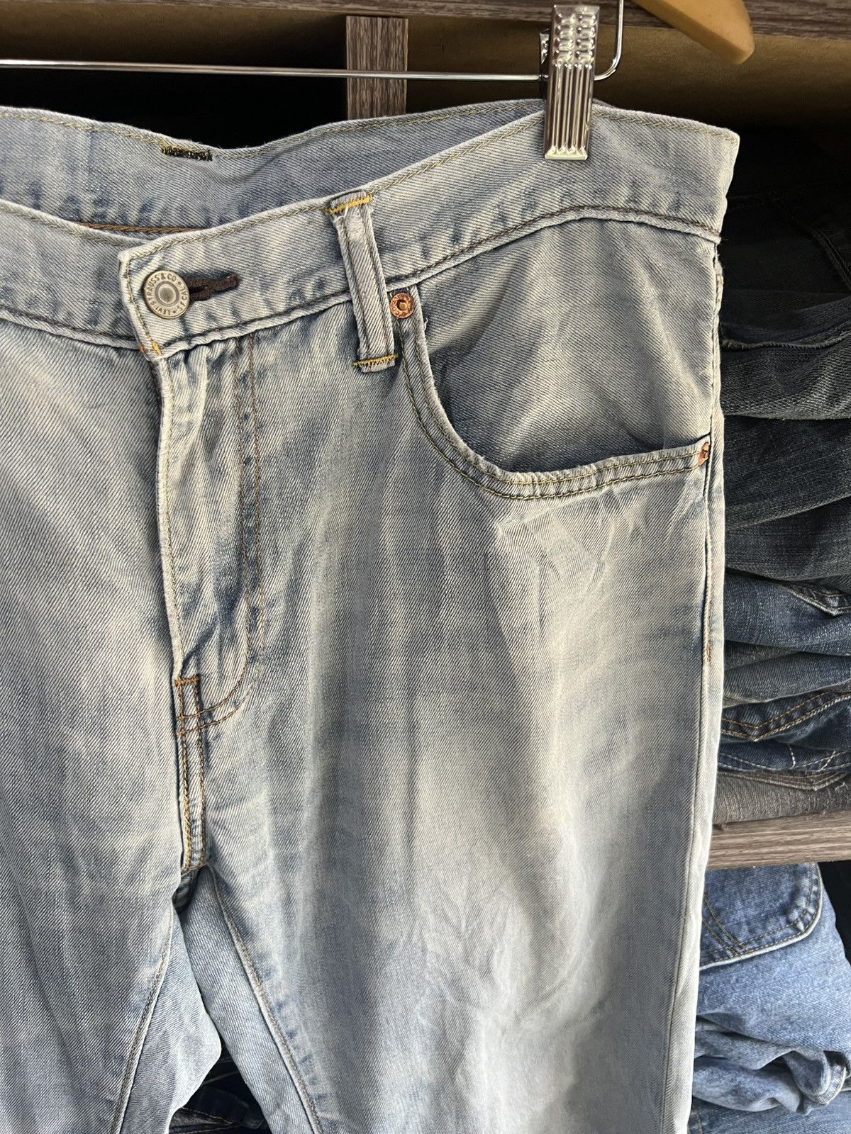 Levi's 🔥Vintage Levis 502 Distressed Denim Size US 35 - 8 Thumbnail