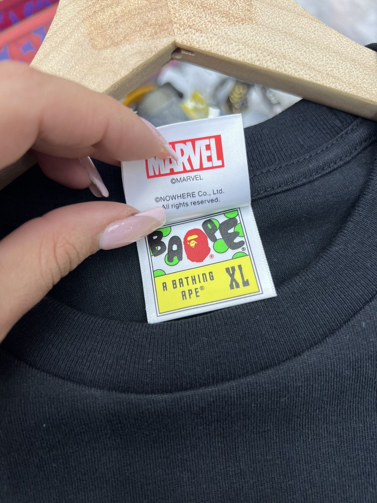 Bape Bape x Marvel Comic Black Window Tee Size US XL / EU 56 / 4 - 9 Thumbnail