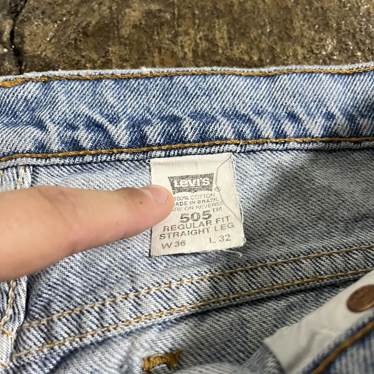 Levi's × Vintage Crazy Vintage 90s Levi's 505 Orange Tab Jeans Faded Skater Size US 36 / EU 52 - 11 Thumbnail