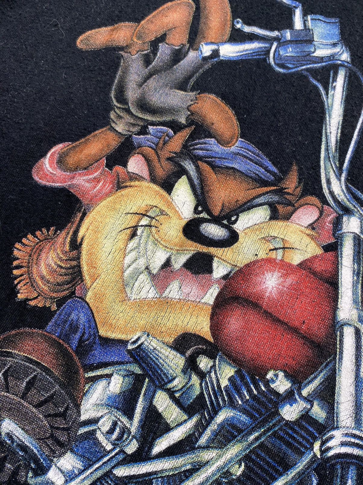 Anime × Vintage Vintage Looney Tunes Black T-shirt 2000s Size Small Big Logo Size US S / EU 44-46 / 1 - 9 Thumbnail