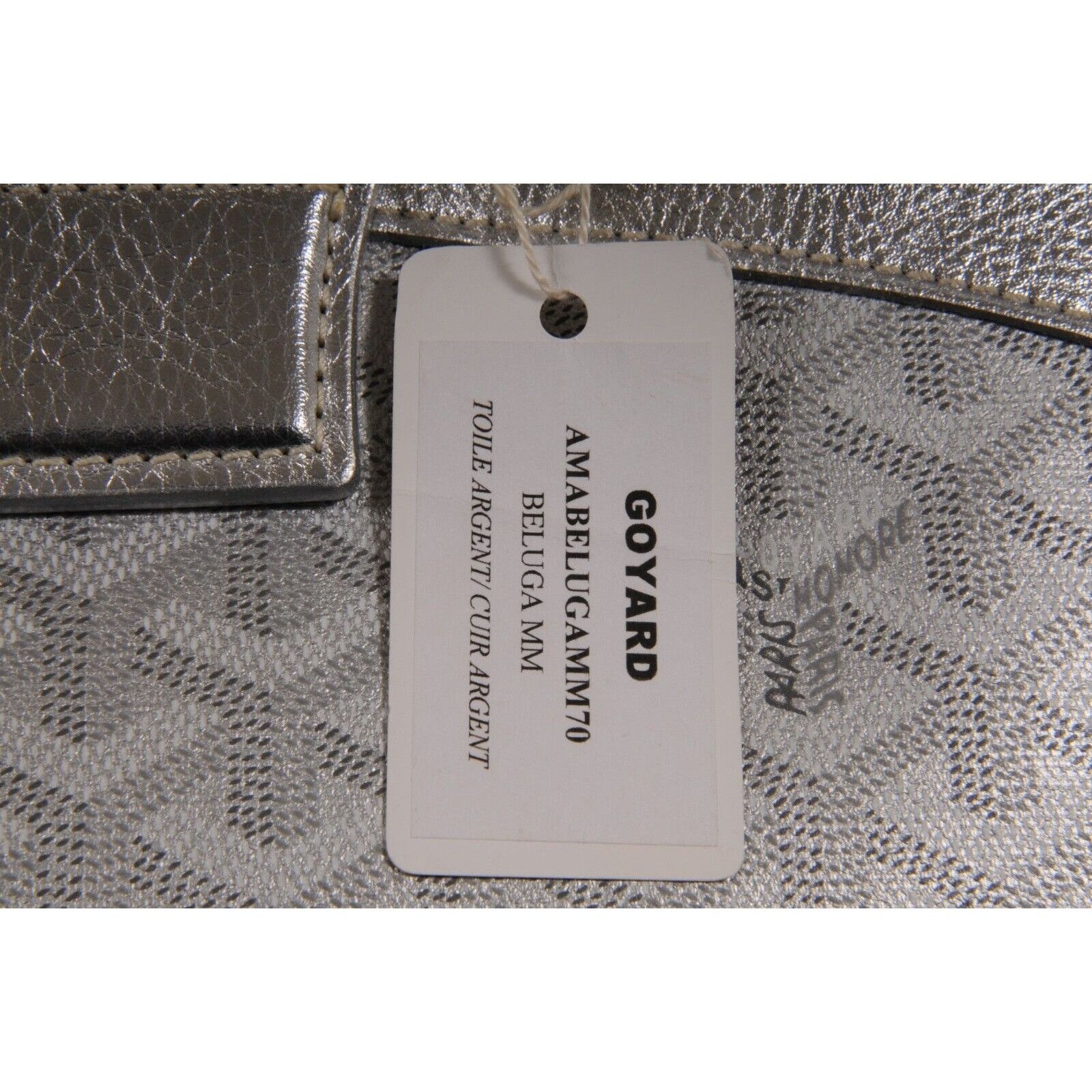 Goyard Beluga MM Tote Bag Silver Leather Carry On - 02497 Size ONE SIZE - 22 Thumbnail