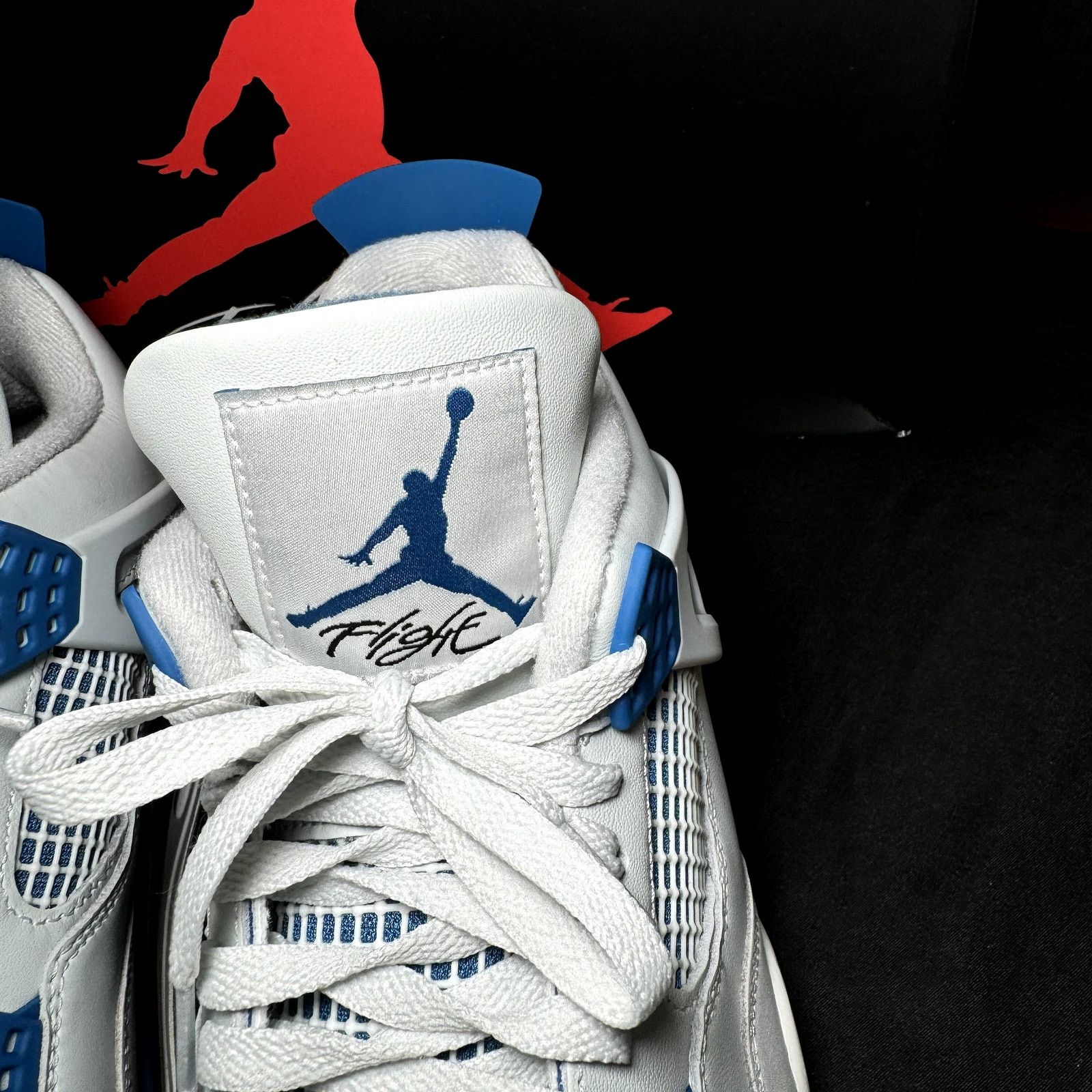Jordan Brand × Nike Size 11 - Air Jordan 4 Retro Military Blue 2024 Men's Shoes Size US 11 / EU 44 - 6 Thumbnail
