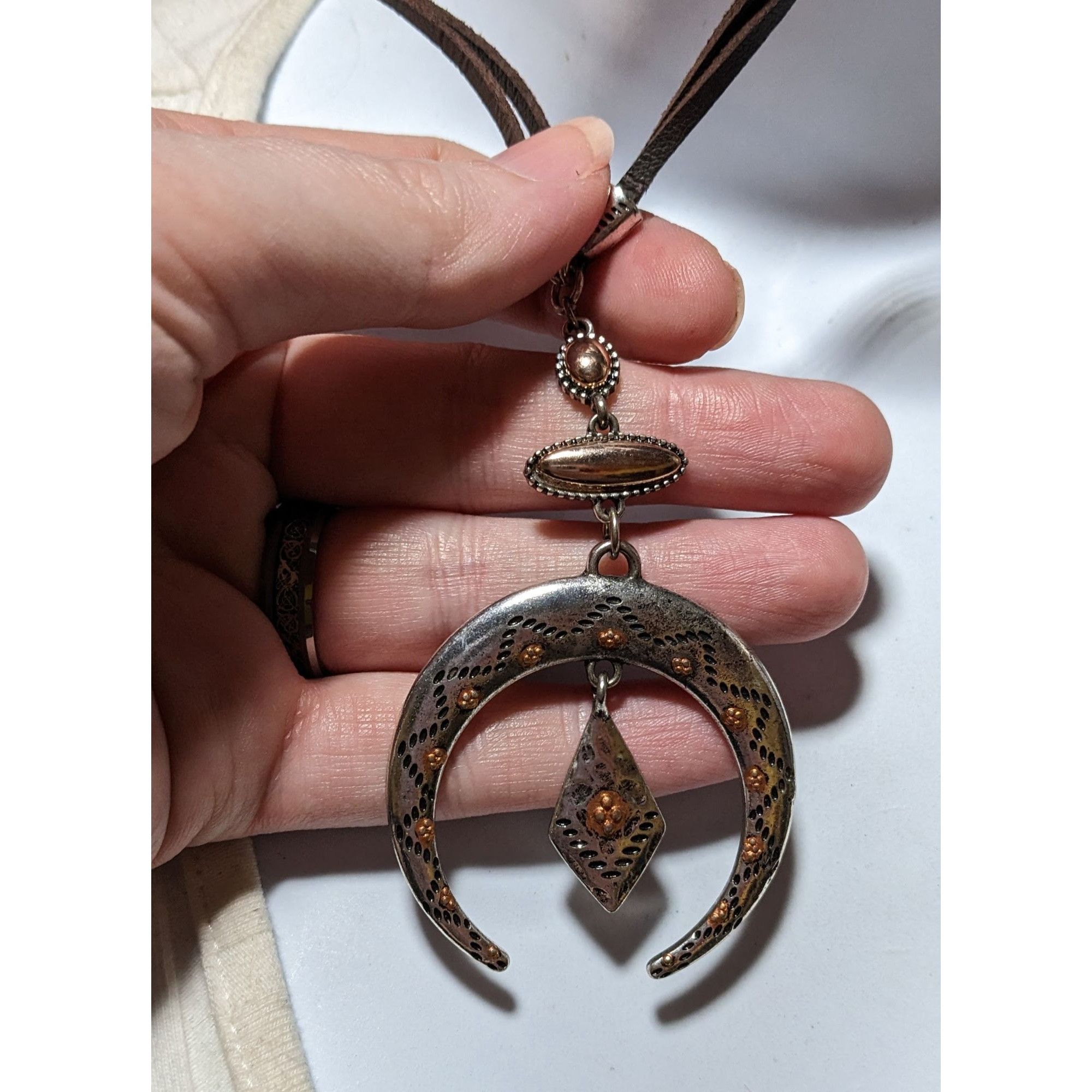 Other Southwestern Style Metallic Moon Pendant Necklace Size ONE SIZE - 9 Thumbnail