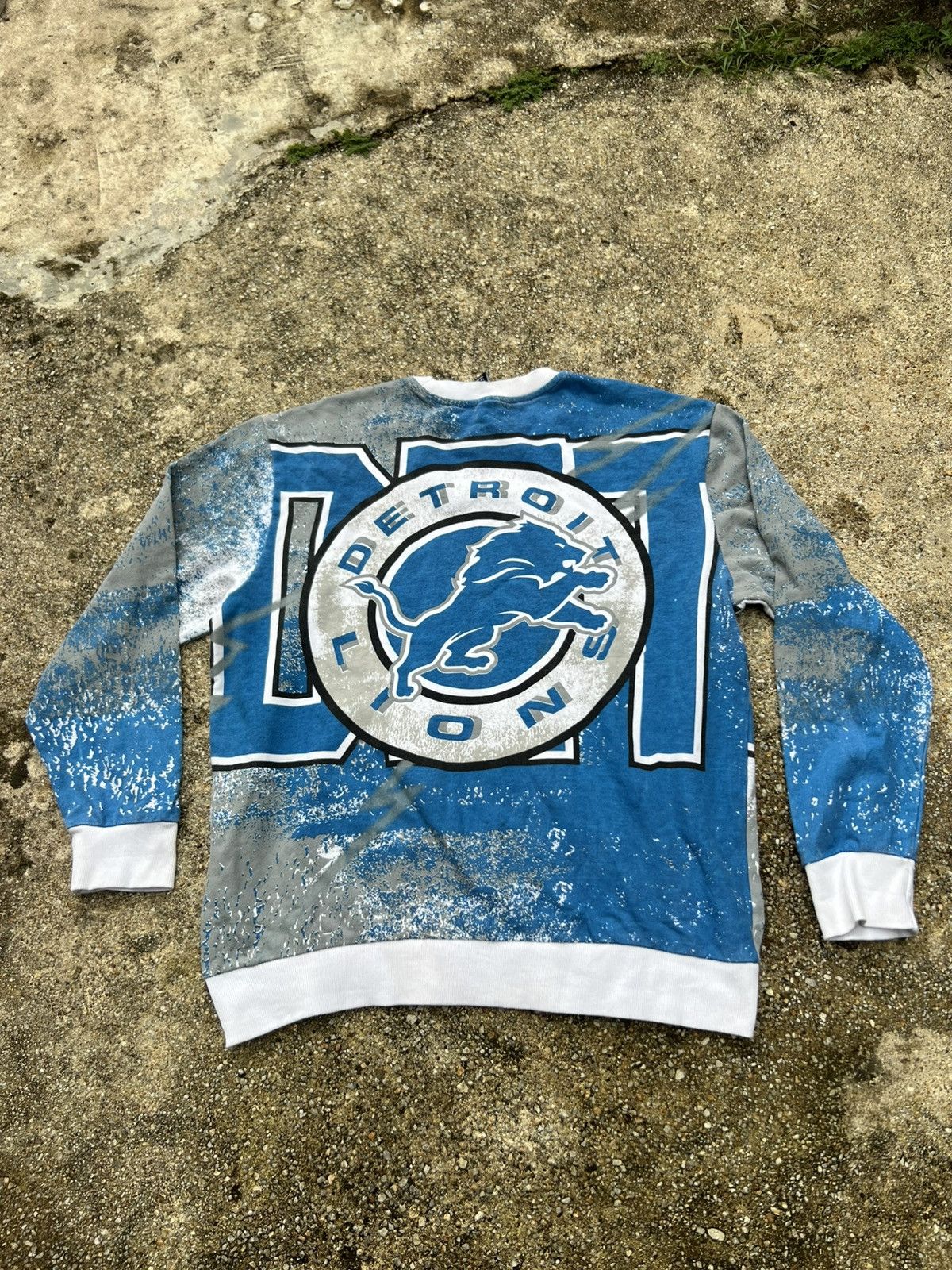NFL × Vintage Detroit Lions NFL Overprint Sweatshirt Size US XL / EU 56 / 4 - 2 Thumbnail