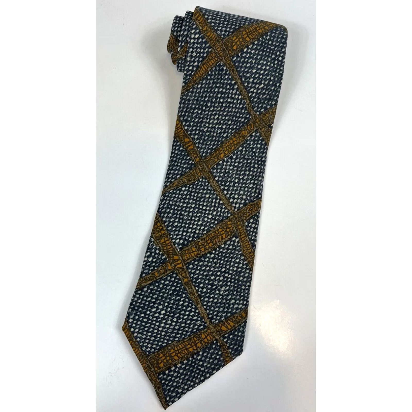 Ermenegildo Zegna Ermenegildo Zegna Silk Tie Geometric Made in Italy Men Tie 57"-60" Wide Multicolor Top Designer Pattern Geometric Mens Silk Tie Size ONE SIZE - 2 Thumbnail