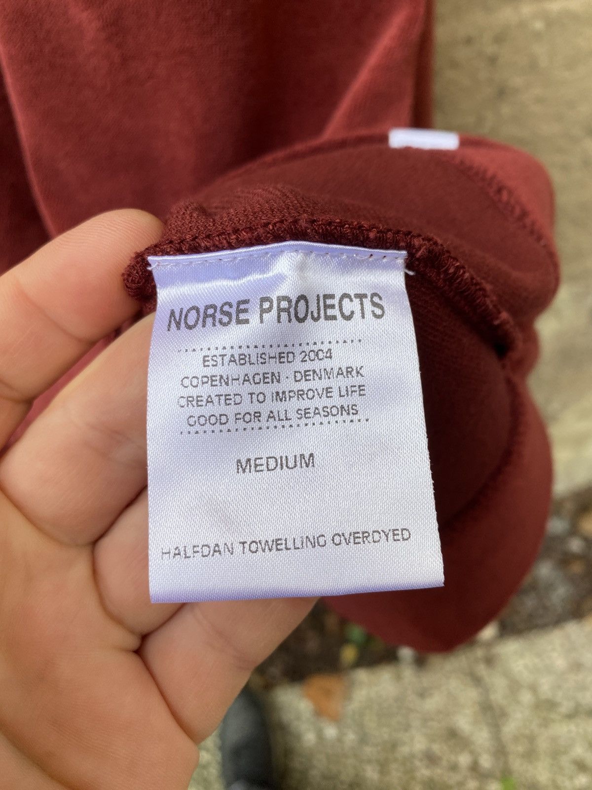 Norse Projects Norse Projects Harfdan Towelling Overdyed Sweatshirt Size M Size US M / EU 48-50 / 2 - 11 Thumbnail
