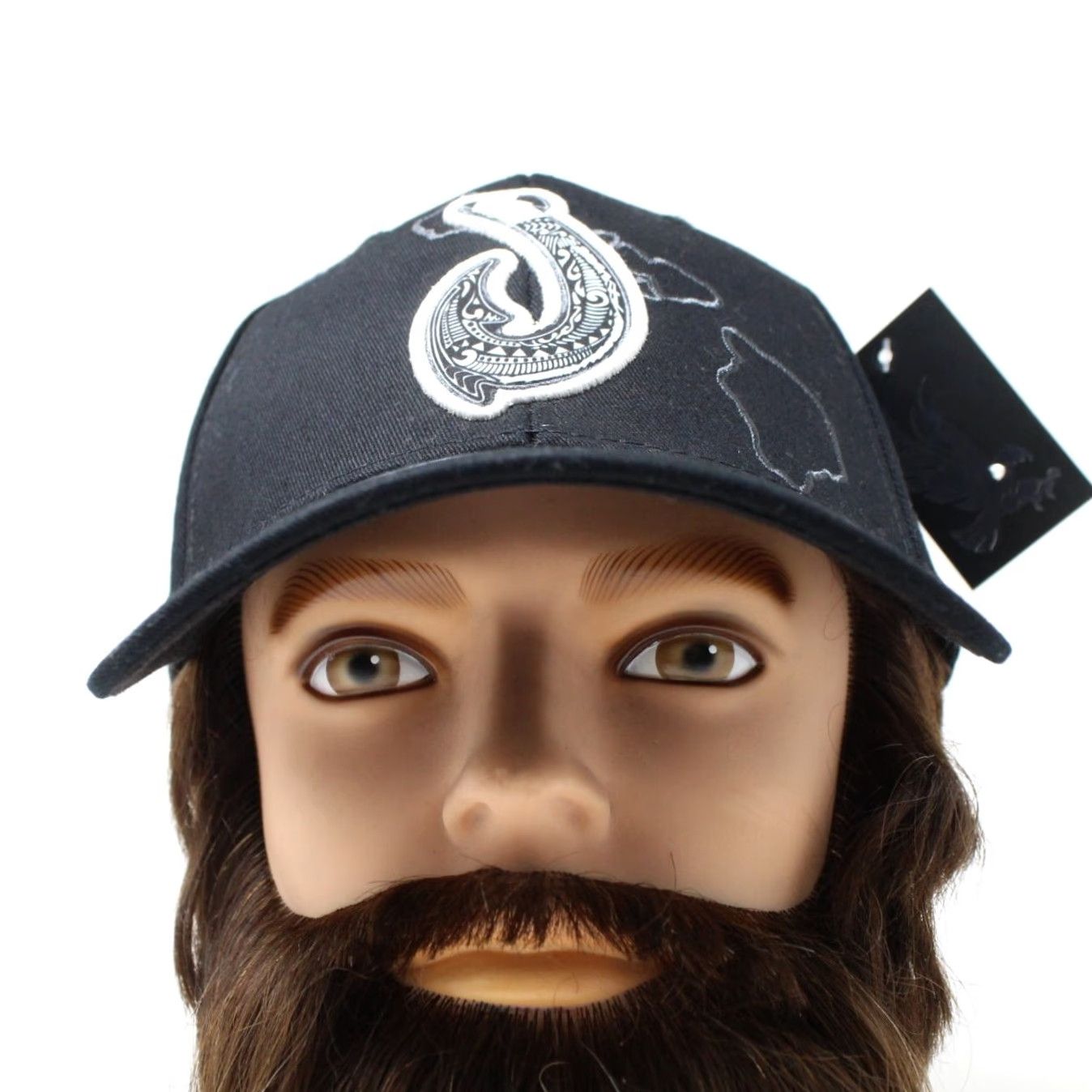 Vintage Black Eagle by Ace Caps Hat NWT Adjustable 100% Cotton Black Canvas Baseball Snapback Hat Mens One Size Black Eagle Cap Size ONE SIZE - 3 Thumbnail
