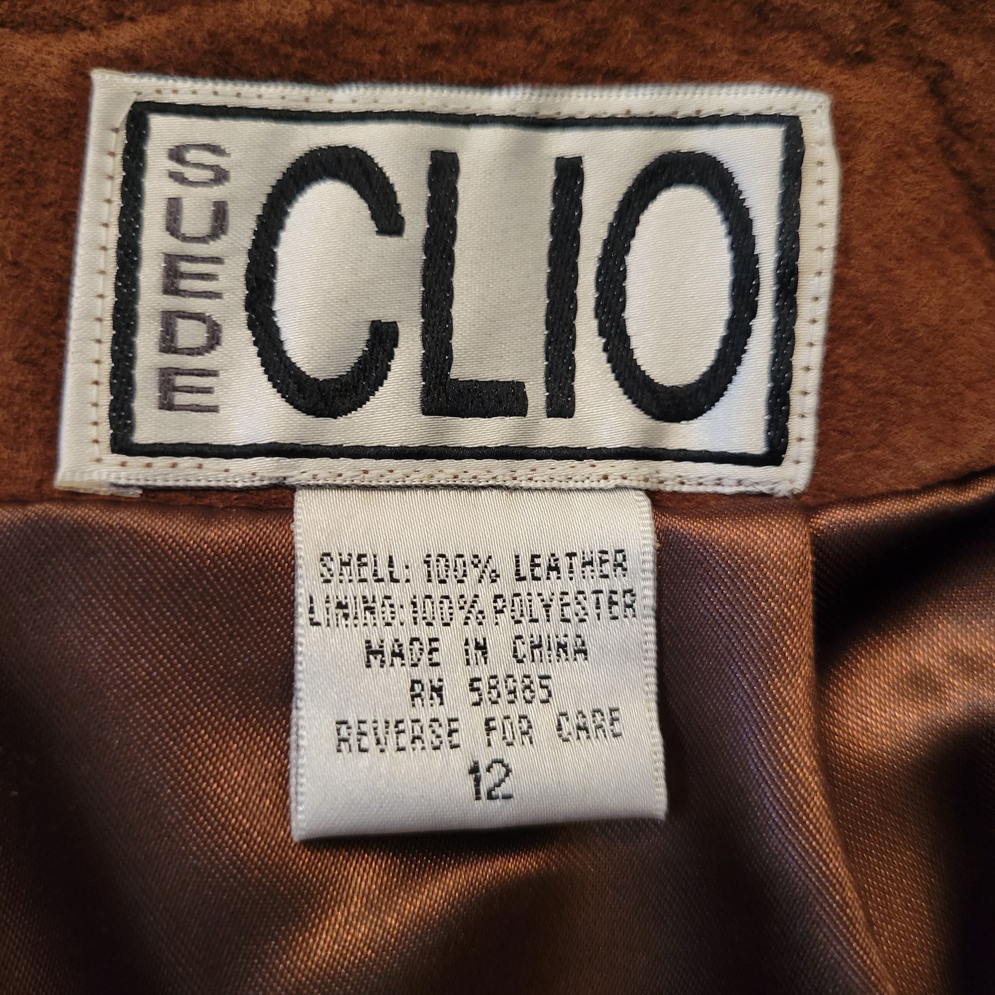 Vintage NEW Vintage Clio 12 Brown Genuine Leather Suede Jacket Skirt Size XL / US 12-14 / IT 48-50 - 6 Thumbnail