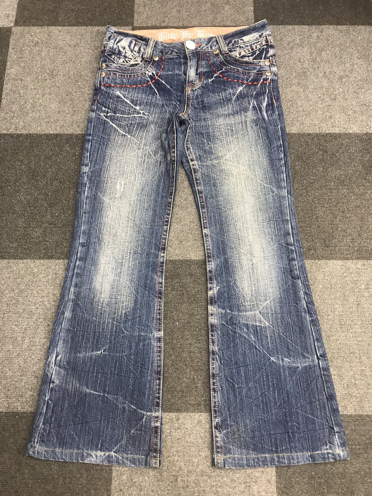 Japanese Brand Bootcut🔥 Blow By Blue Low Rise Jeans Unisex Size 31" - 15 Thumbnail
