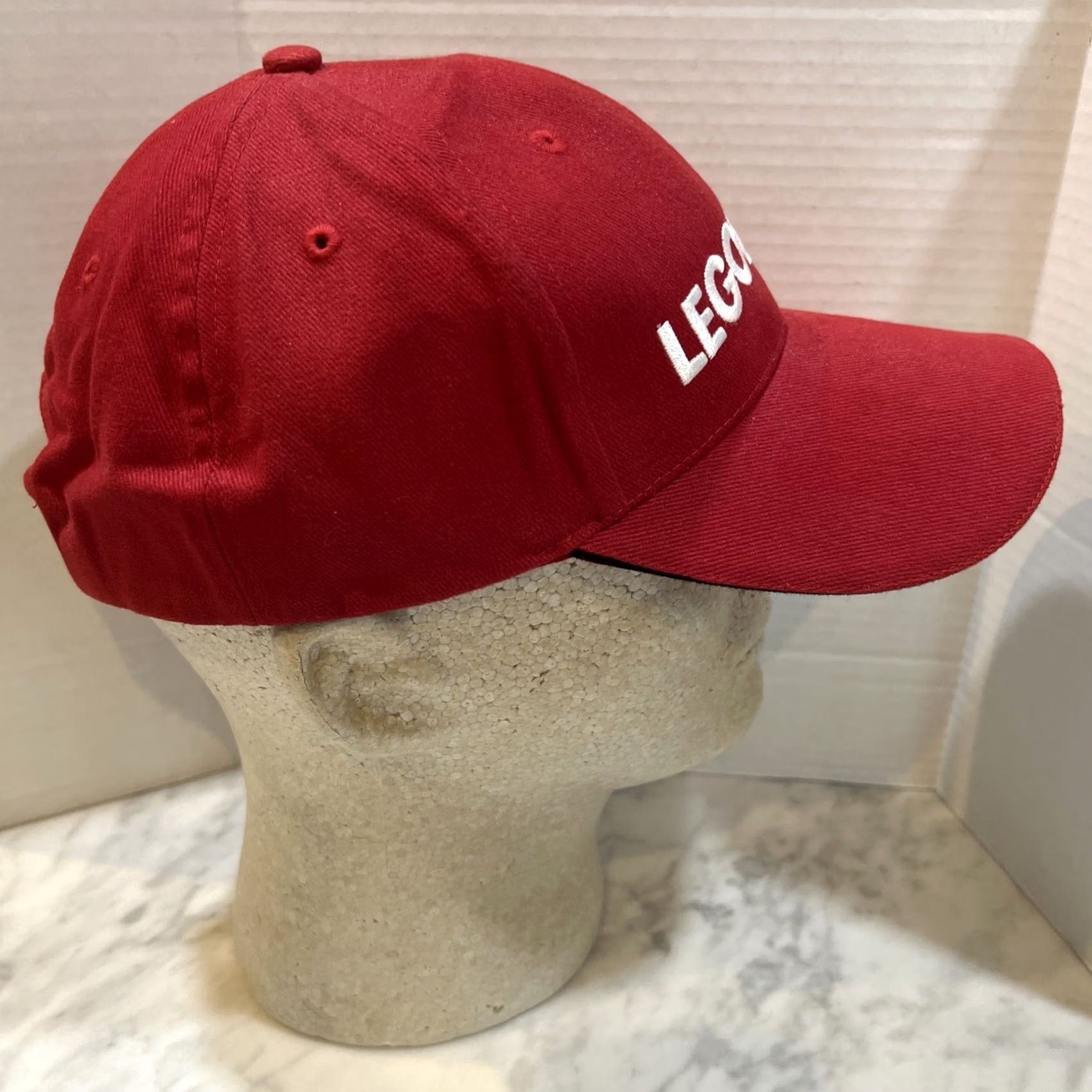 LEGO Legoland California Hat 2004 Red Embroidered Cap Adjustable Strap Back Size ONE SIZE - 4 Thumbnail