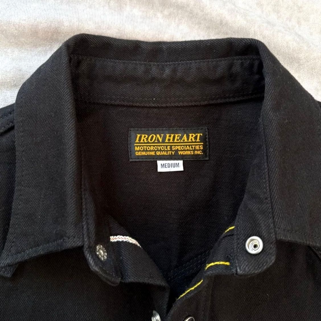 Iron Heart Iron Heart Western Shirt M Black 12oz Selvedge Denim Mens Size US M / EU 48-50 / 2 - 4 Thumbnail