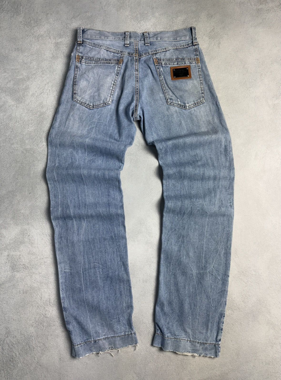 Dolce & Gabbana Vintage Dolce Gabbana Metal Logo Denim Pants size 46 Size 32" / US 10 / IT 46 - 1 Thumbnail
