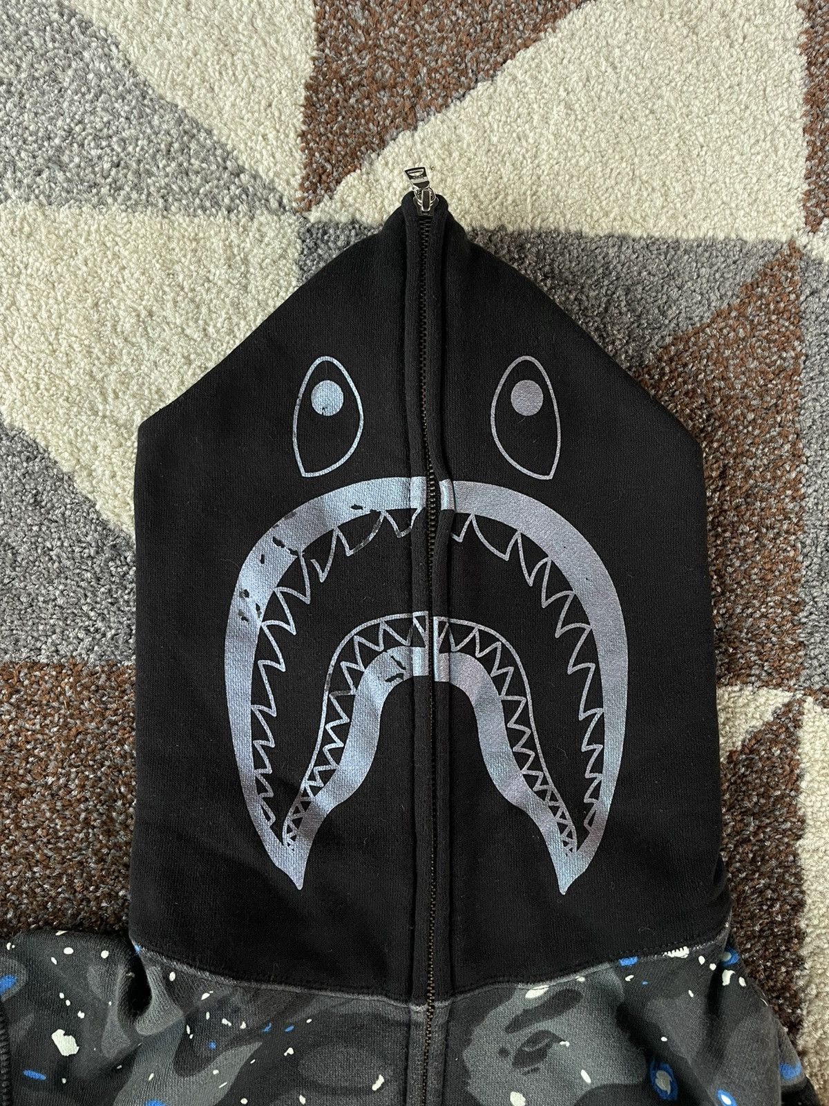 Bape Space Camo Shark Full Zip Hoodie Size S / US 4 / IT 40 - 5 Thumbnail