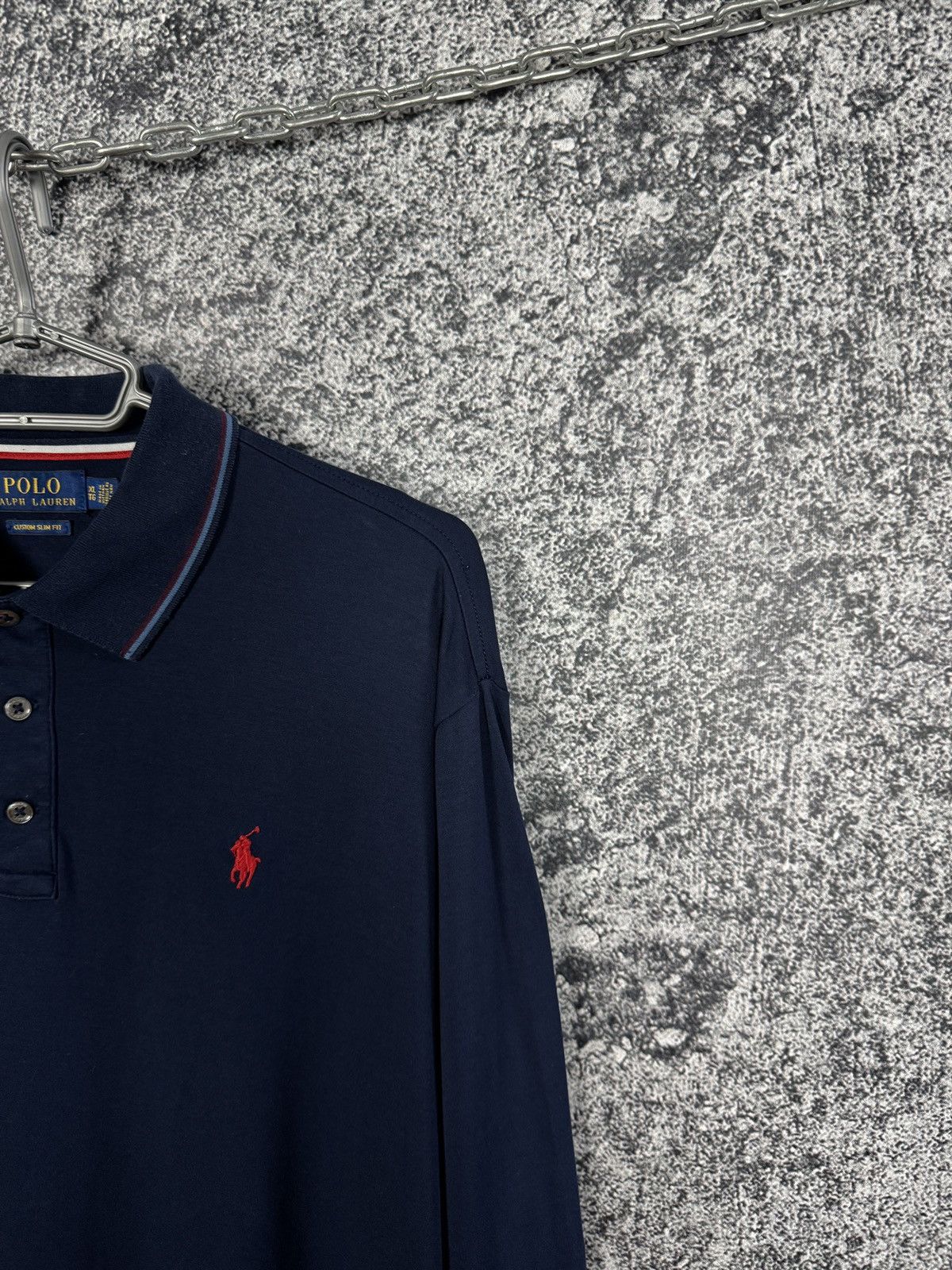 Polo Ralph Lauren Polo Ralph Lauren Custom Slim Fit Long Sleeve Polo Shirt XL Size US XL / EU 56 / 4 - 2 Thumbnail