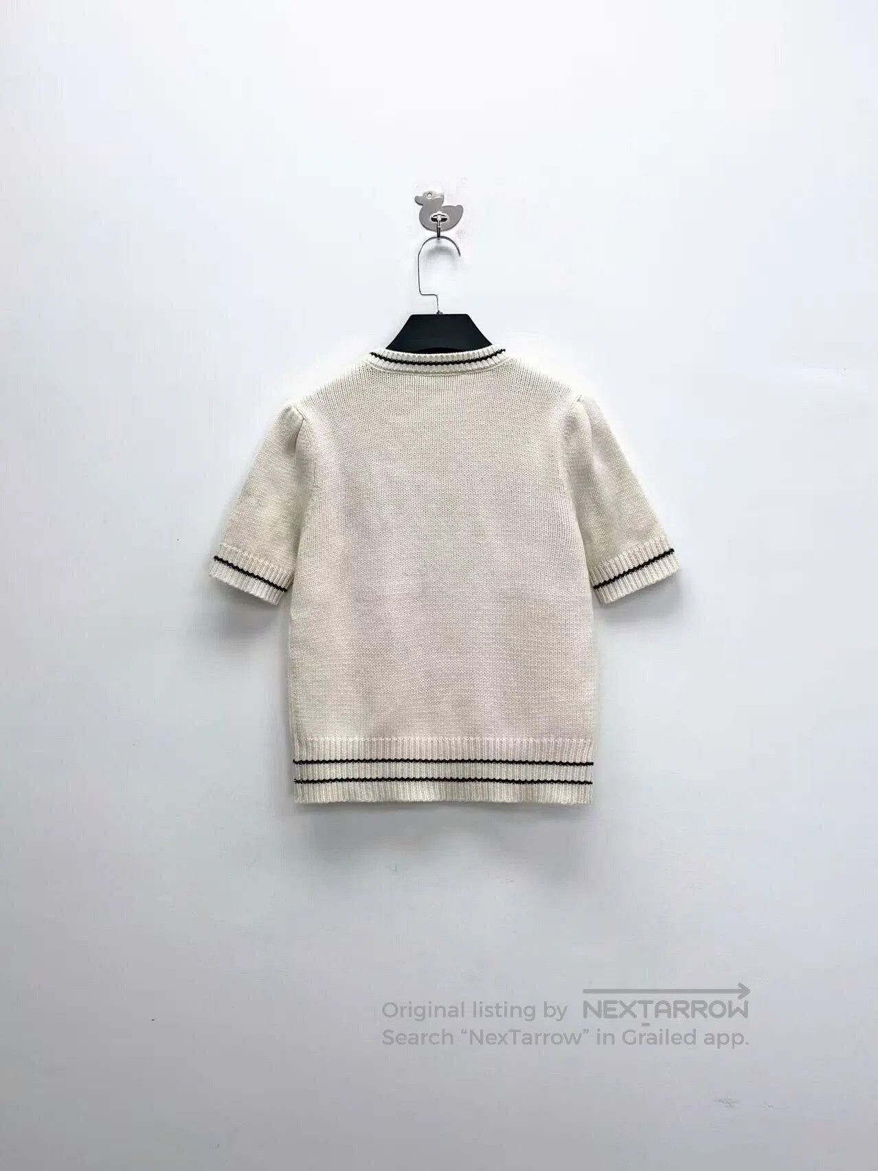 Dior dior beige star logo short sleeve knit top. Size S / US 4 / IT 40 - 2 Thumbnail