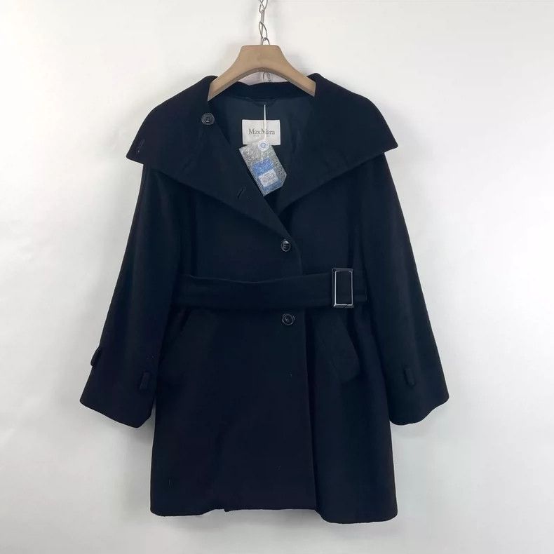 Max Mara Max Mara Black mid-length woolen coat Size M / US 6-8 / IT 42-44 - 1 Thumbnail