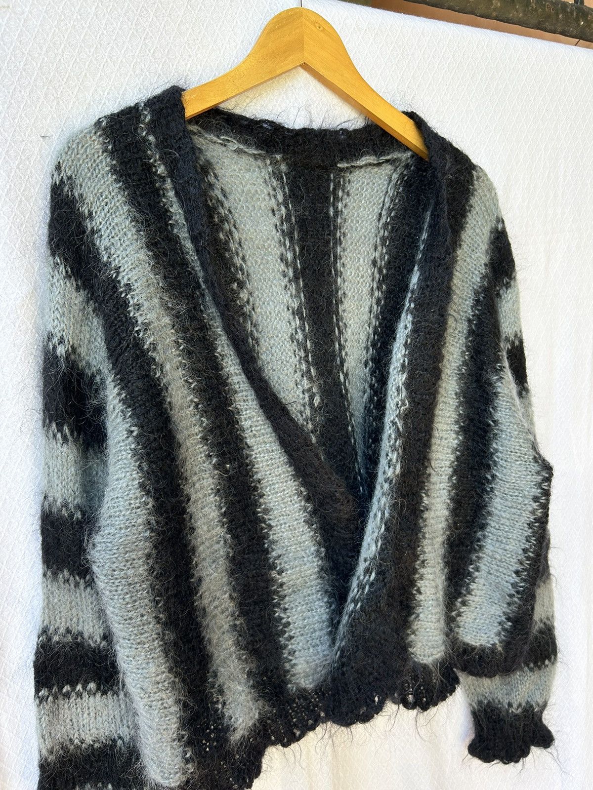 Hysteric Glamour Cardigan Fuzzy mohair knit striped styled Size US M / EU 48-50 / 2 - 4 Thumbnail