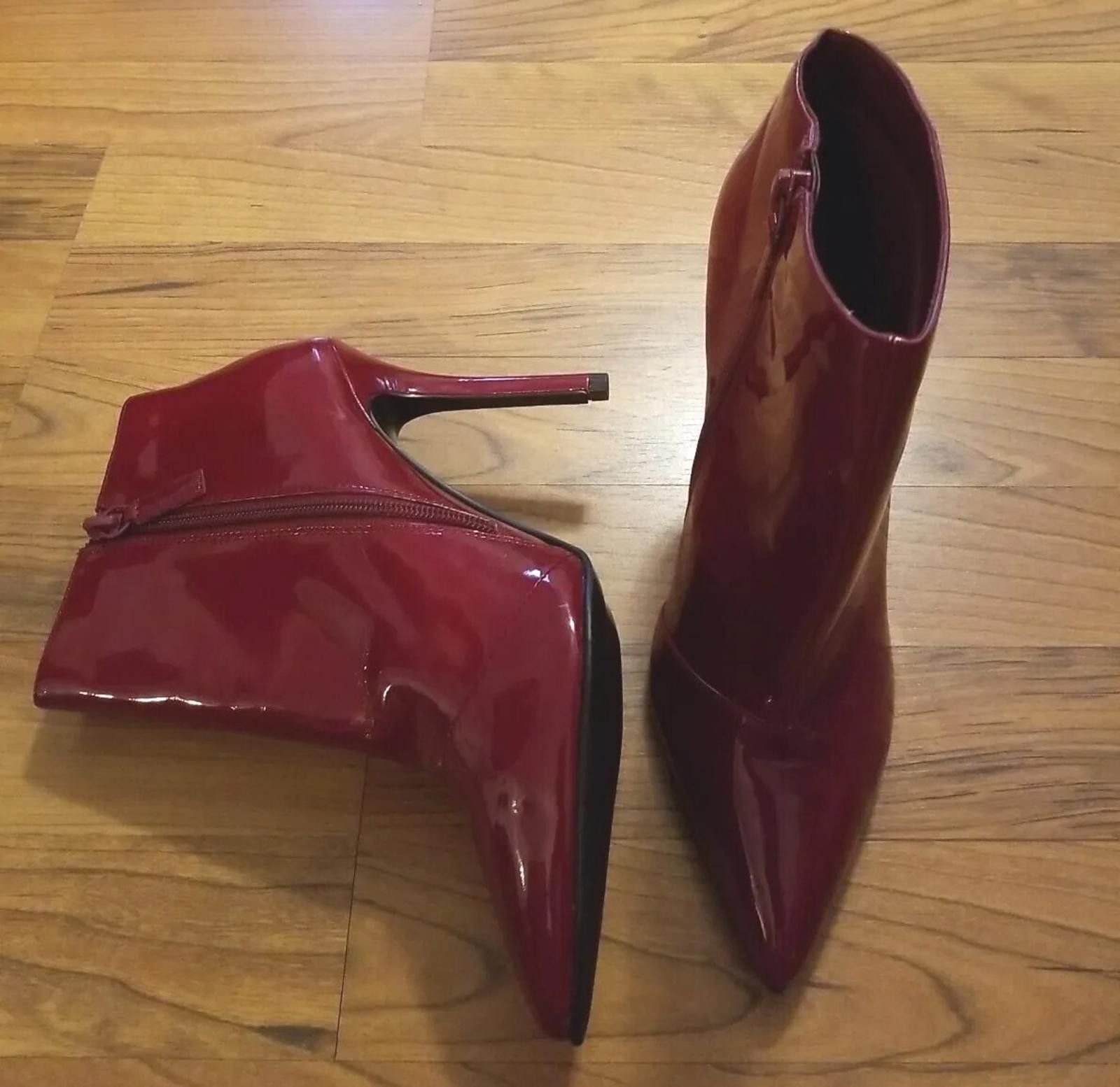 Other New Charles & Keith Women's 7.5 Ankle BOOTS Red Heels Size US 7.5 / IT 37.5 - 3 Thumbnail