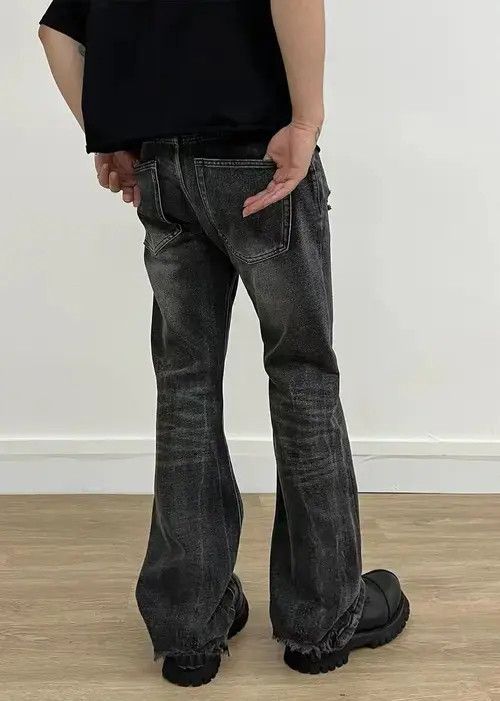 Japanese Brand × Jean Vintage washed distressed rare ripped jeans Size US 32 / EU 48 - 4 Thumbnail