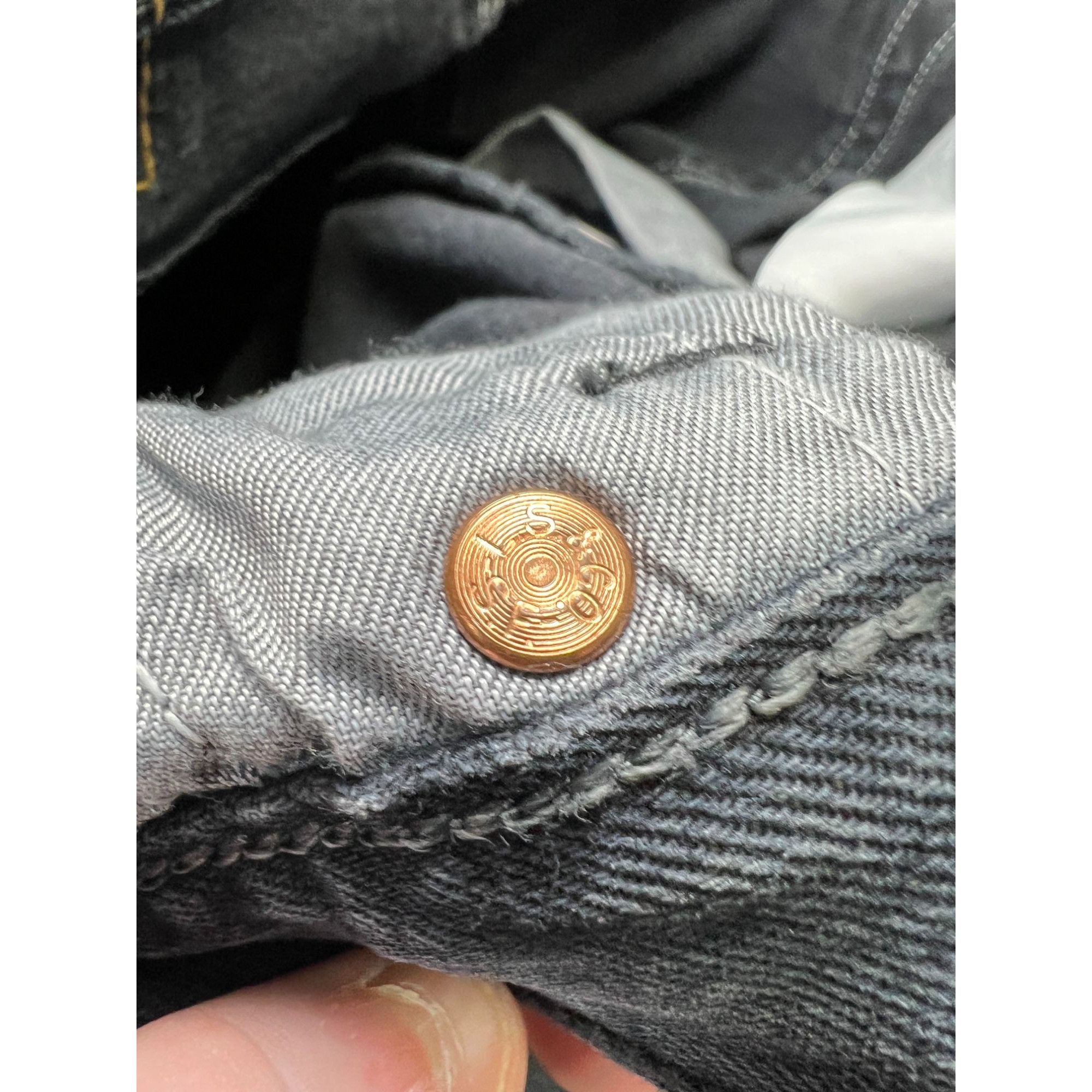 Levi's Levi’s 501 Black Denim Jeans Pants (Y0935) Size US 33 - 10 Thumbnail