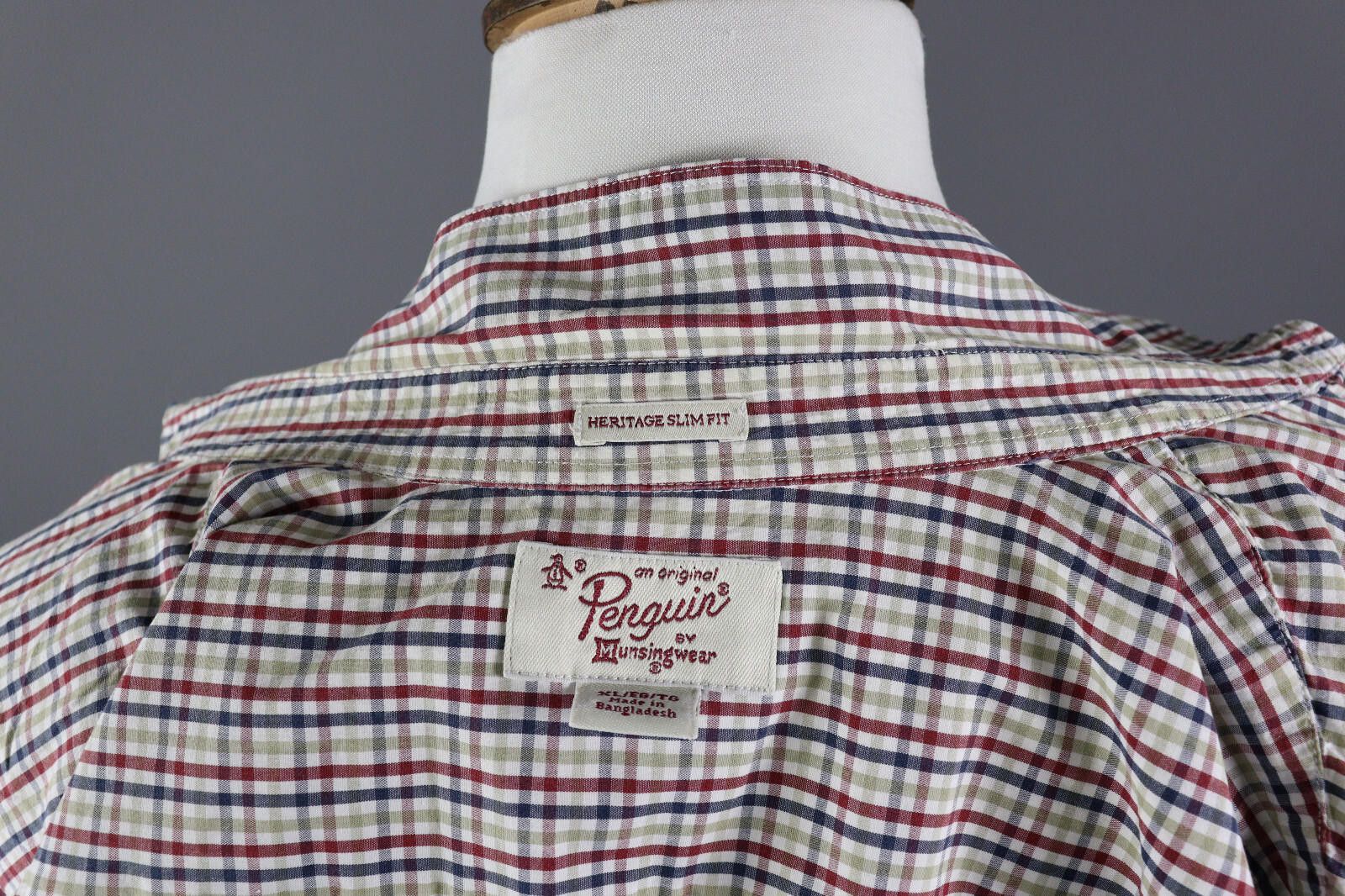 Original Penguin Men Penguin Heritage Slim Fit Casual Shirt Cotton Size XL Size US XL / EU 56 / 4 - 8 Thumbnail