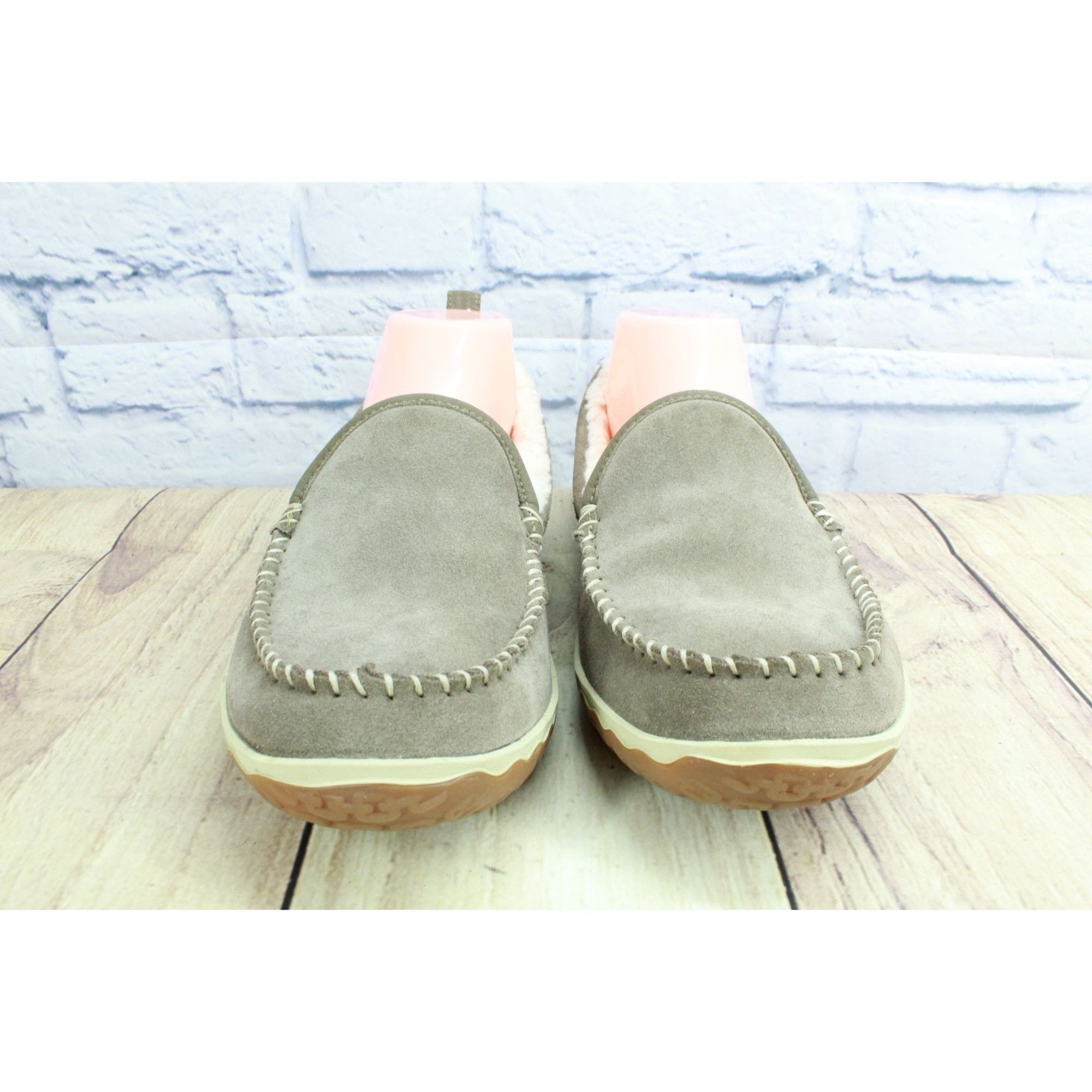 L.L. Bean × Maine Mountain Moccasin LL Bean Dark Cement Suede Lined Mountain Moccasin Slippers Size US 9 / IT 39 - 4 Thumbnail