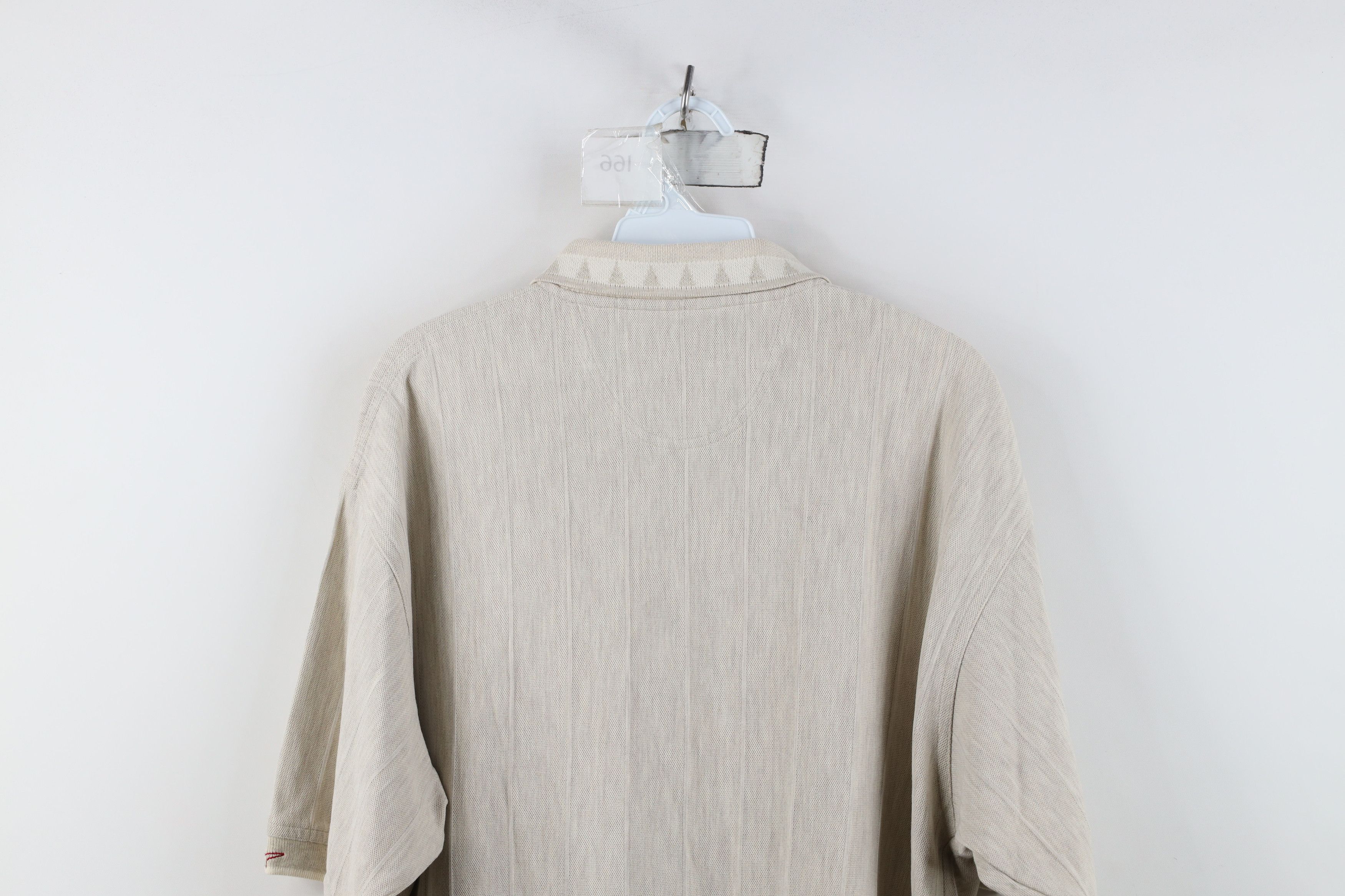 Vintage Vintage 90s Streetwear Geometric Knit Golf Polo Shirt Size US L / EU 52-54 / 3 - 11 Thumbnail