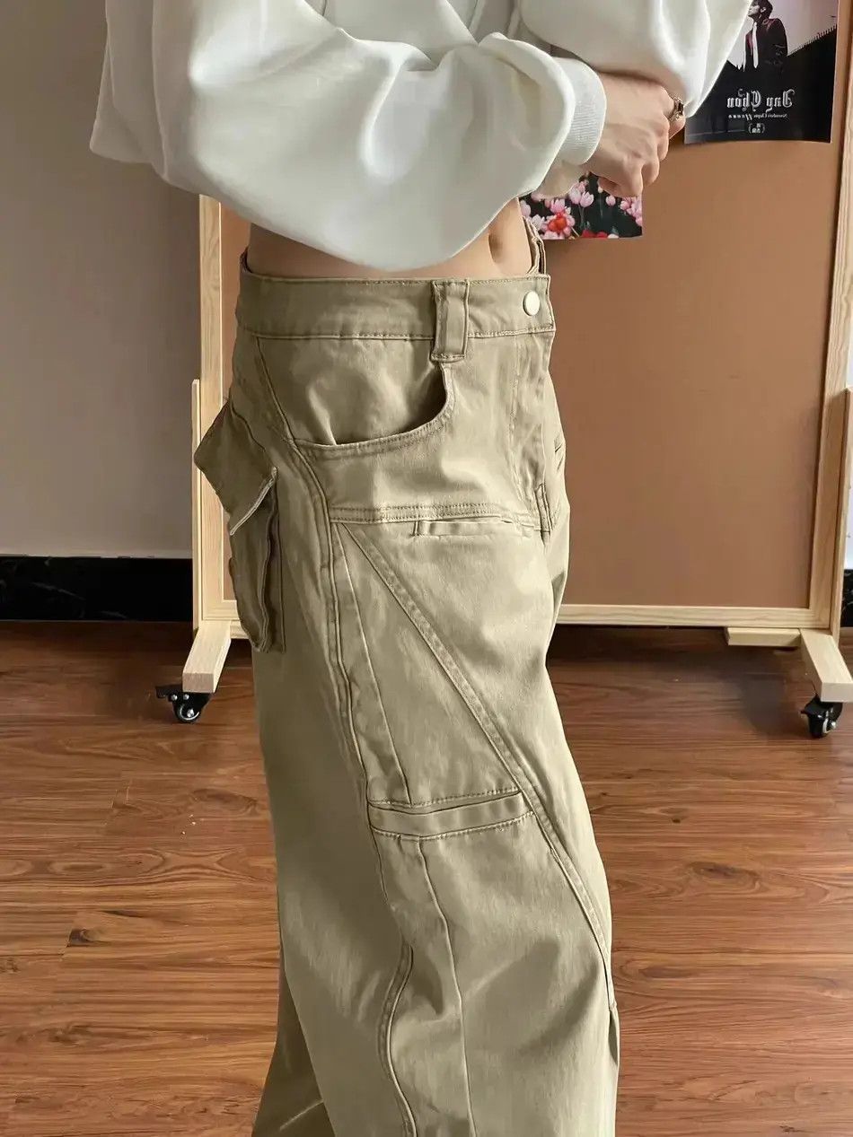 Japanese Brand Loose straight leg spliced jeans Size US 32 / EU 48 - 3 Thumbnail