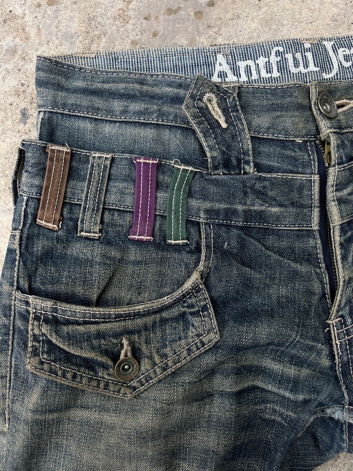 Japanese Brand Rare Antfui Jeans Double Waist Denim Size US 30 / EU 46 - 5 Thumbnail