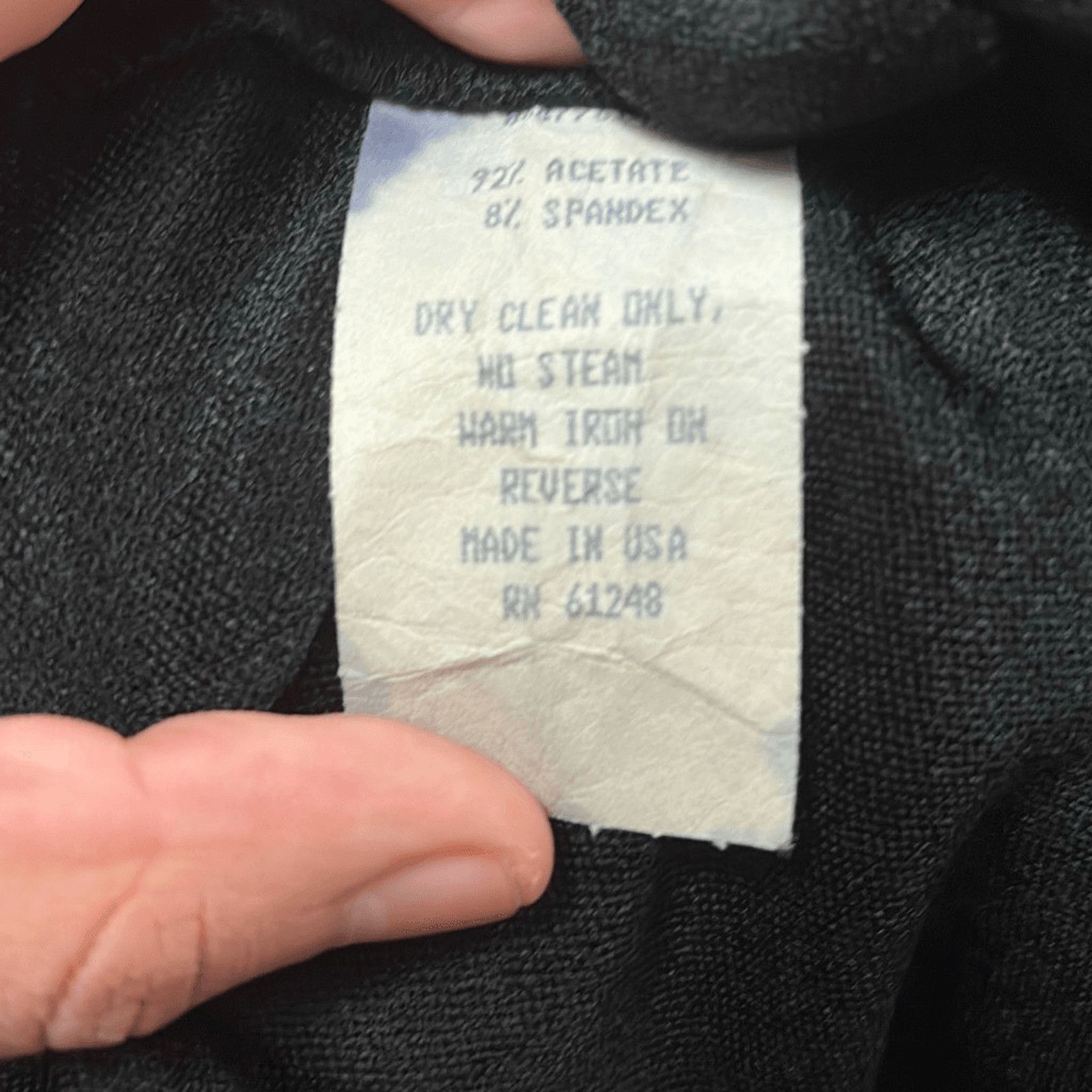 Vintage VTG 80s Wrap Top | Cachet Glitter Black USA Made Size M / US 6-8 / IT 42-44 - 5 Thumbnail