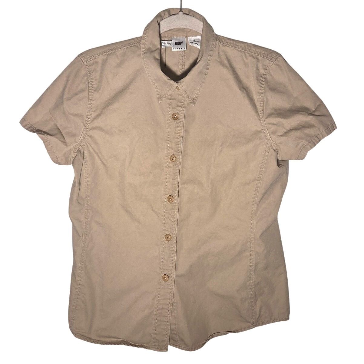 DKNY Stylish DKNY Classic Short Sleeve Button Up Shirt - Size 12 Size XL / US 12-14 / IT 48-50 - 1 Thumbnail