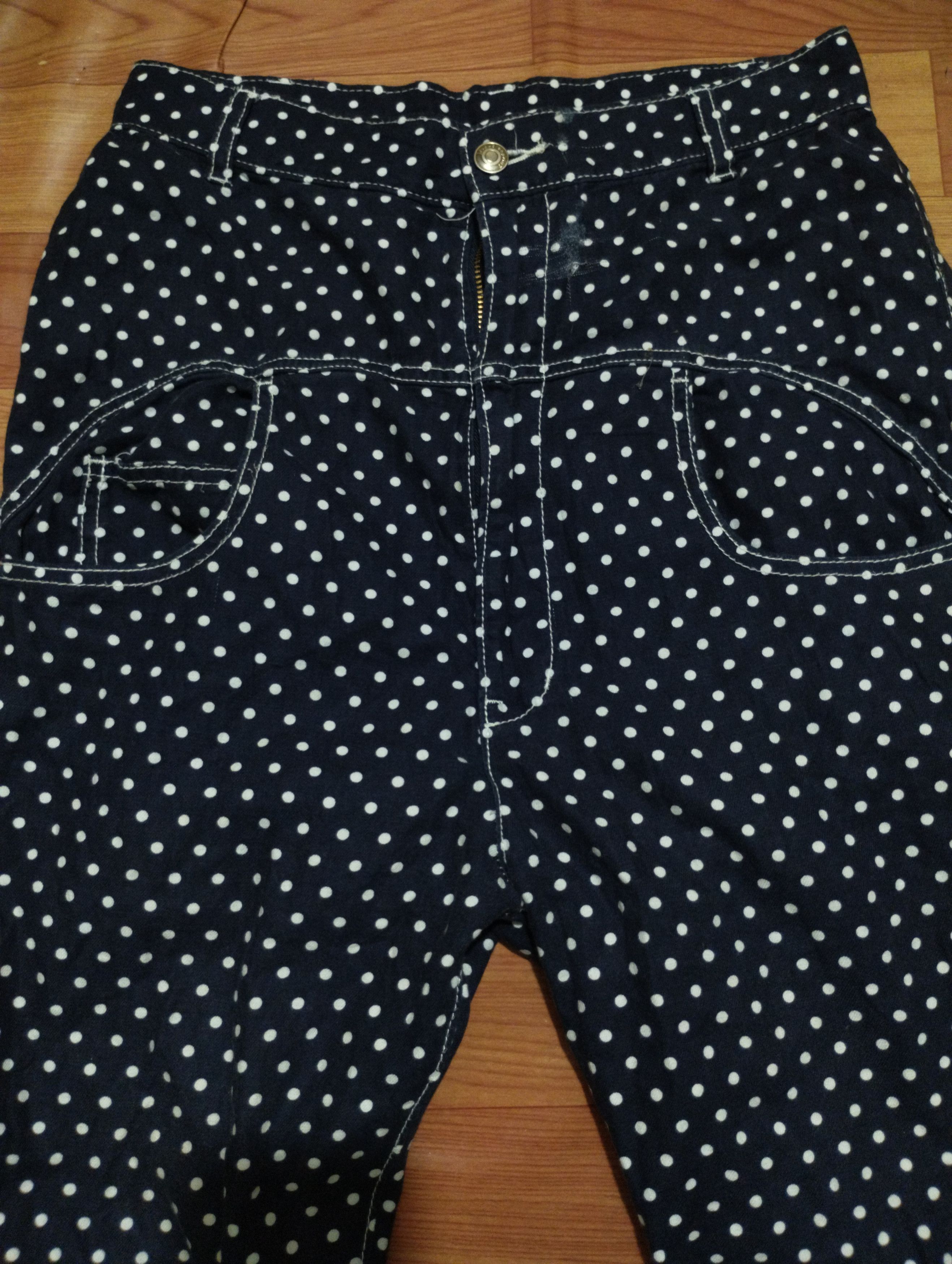 Issey Miyake Mercibeaucoup Drop Croth Polkadot Pants Size US 29 - 4 Thumbnail