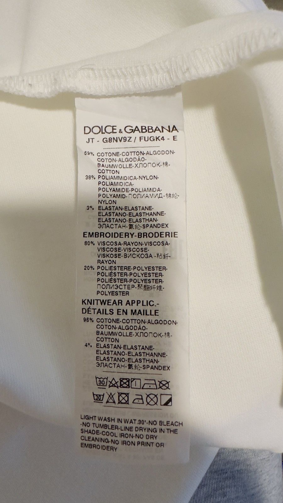 Dolce & Gabbana Dolce & Gabbana DG Logo Italia Crest T-Shirt White Size US M / EU 48-50 / 2 - 4 Thumbnail