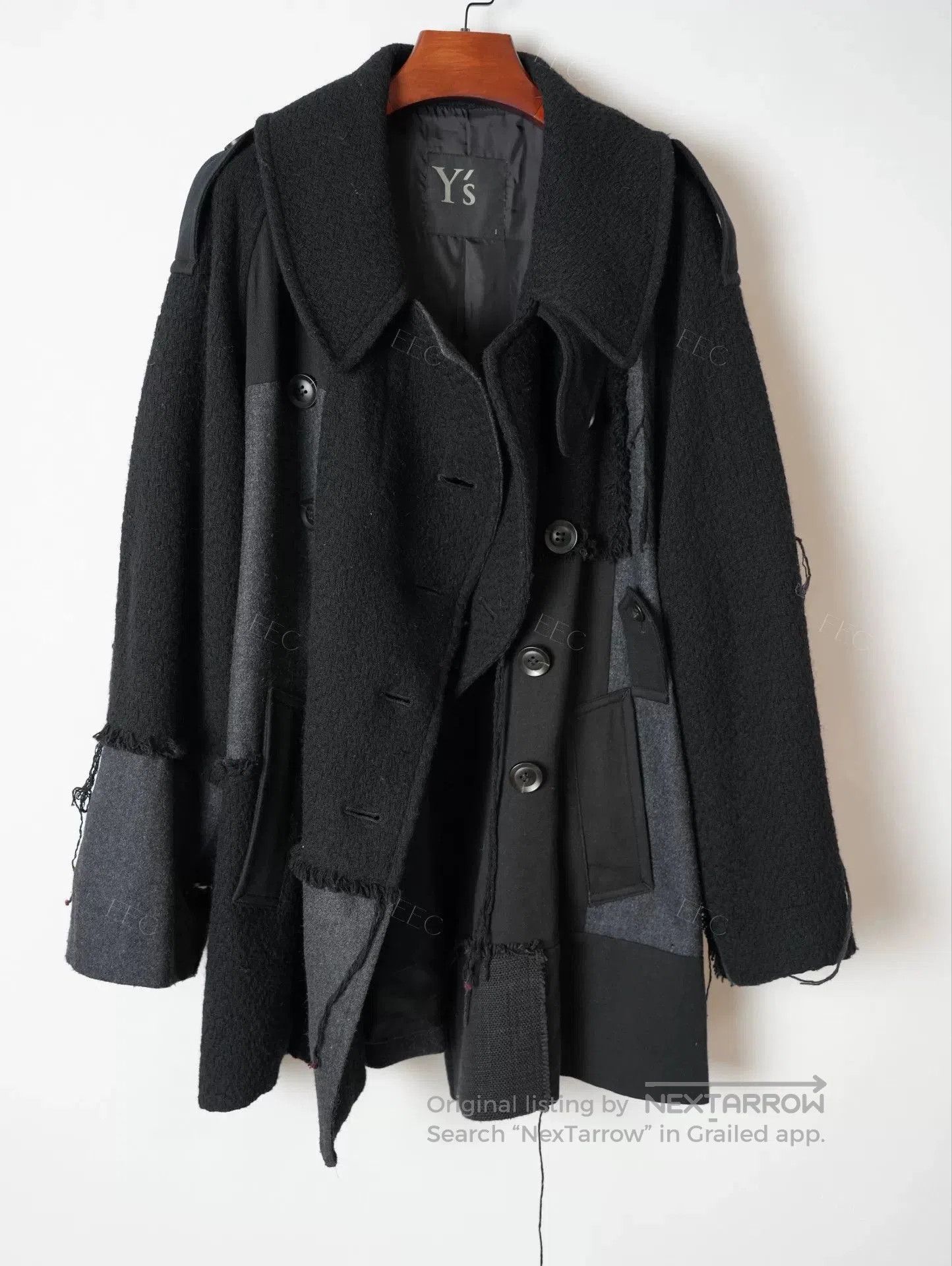 Yohji Yamamoto Yohji Yamamoto Black Wool Blend Coat. Size US M / EU 48-50 / 2 - 4 Thumbnail