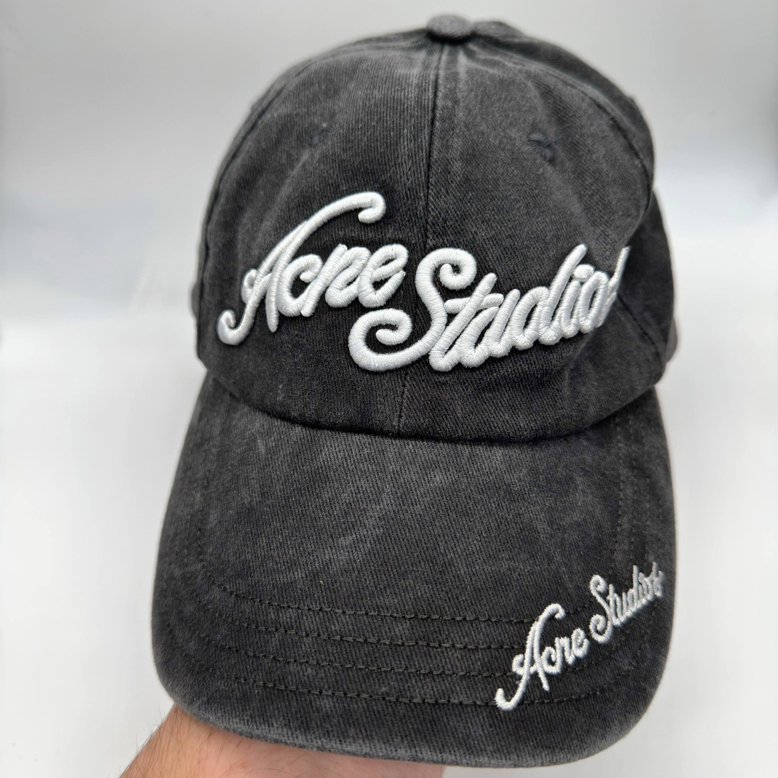 Acne Studios Acne Studios Big Logo Archive SK8 Cap Hat Gray Washed Color Size ONE SIZE - 1 Thumbnail