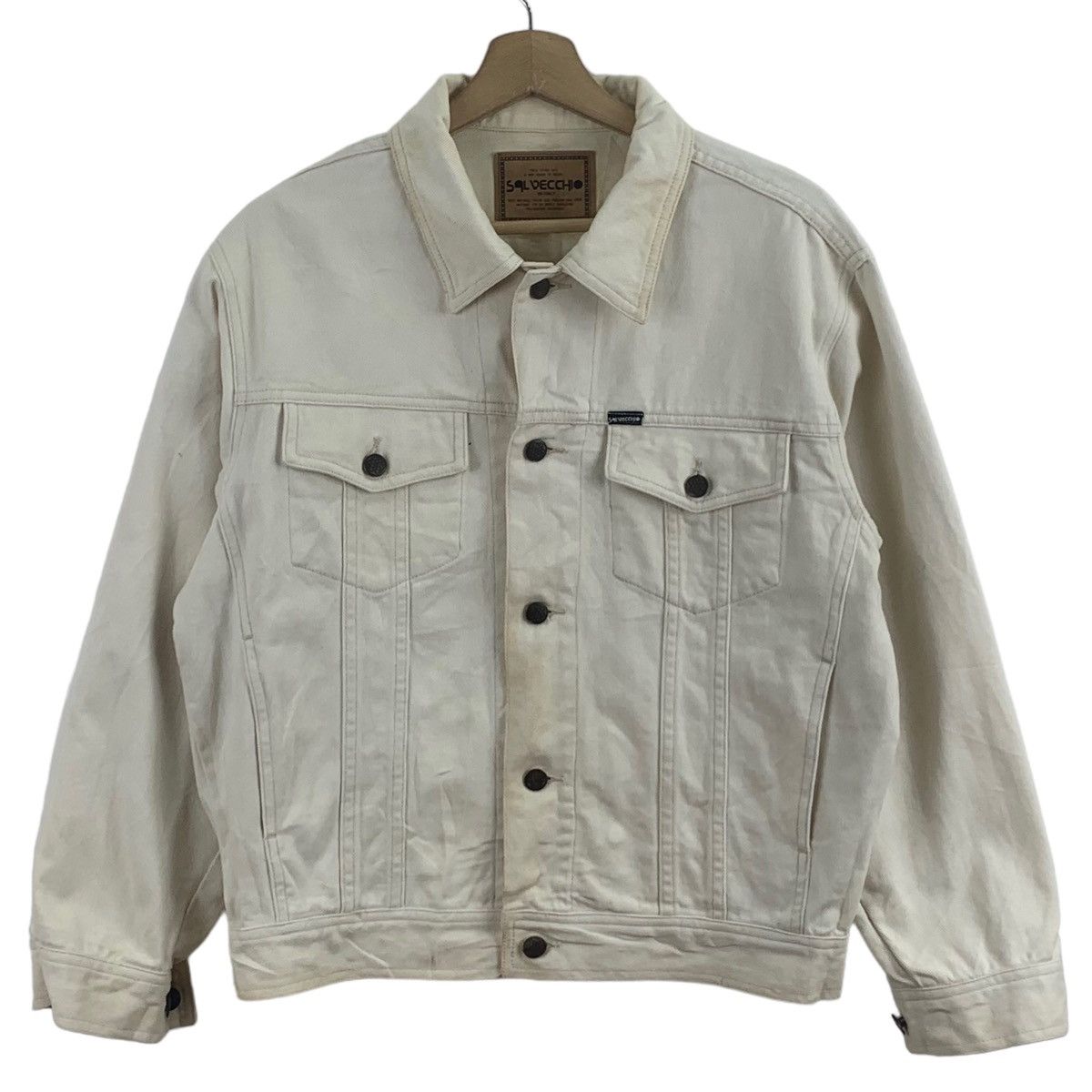 Vintage SAL VECCHIO ITALY Type 3 Denim Jeans Jacket Western